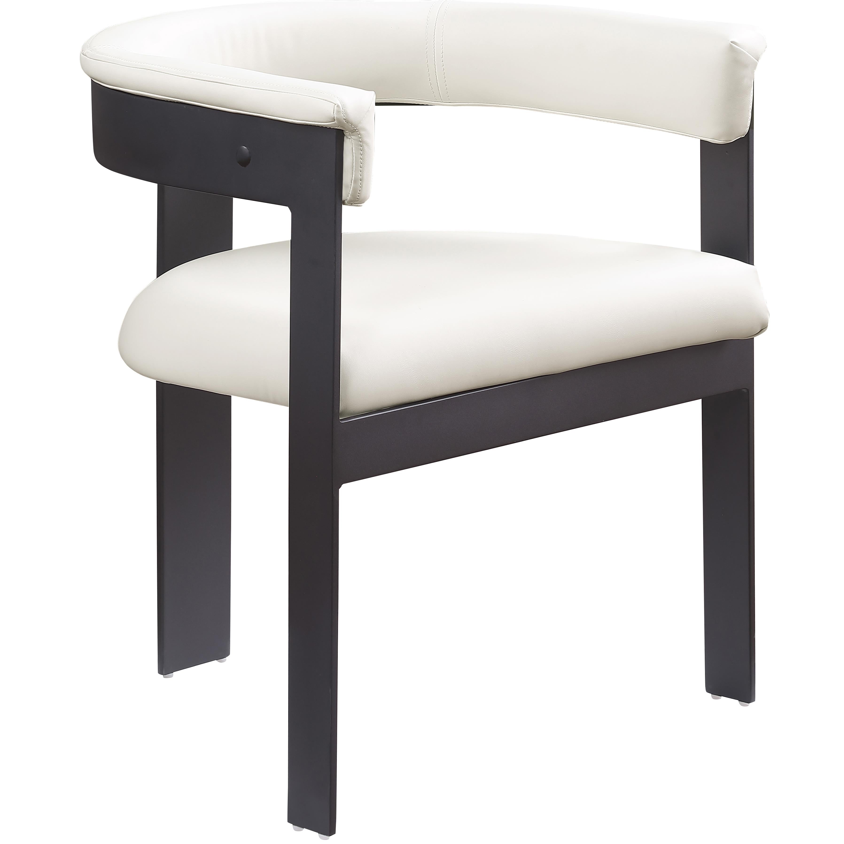Meridian Romeo Cream Vegan Leather Dining Chair