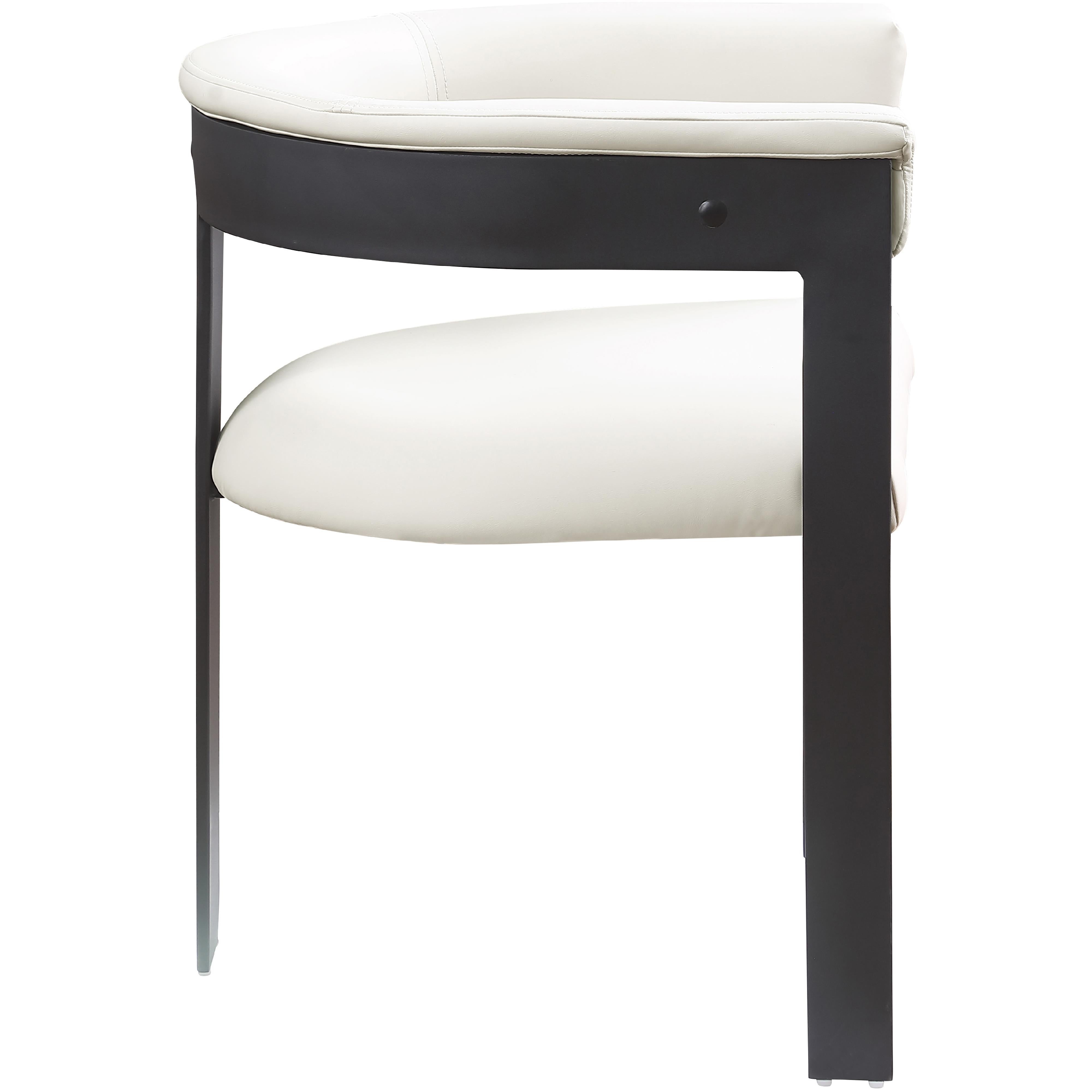 Meridian Romeo Cream Vegan Leather Dining Chair