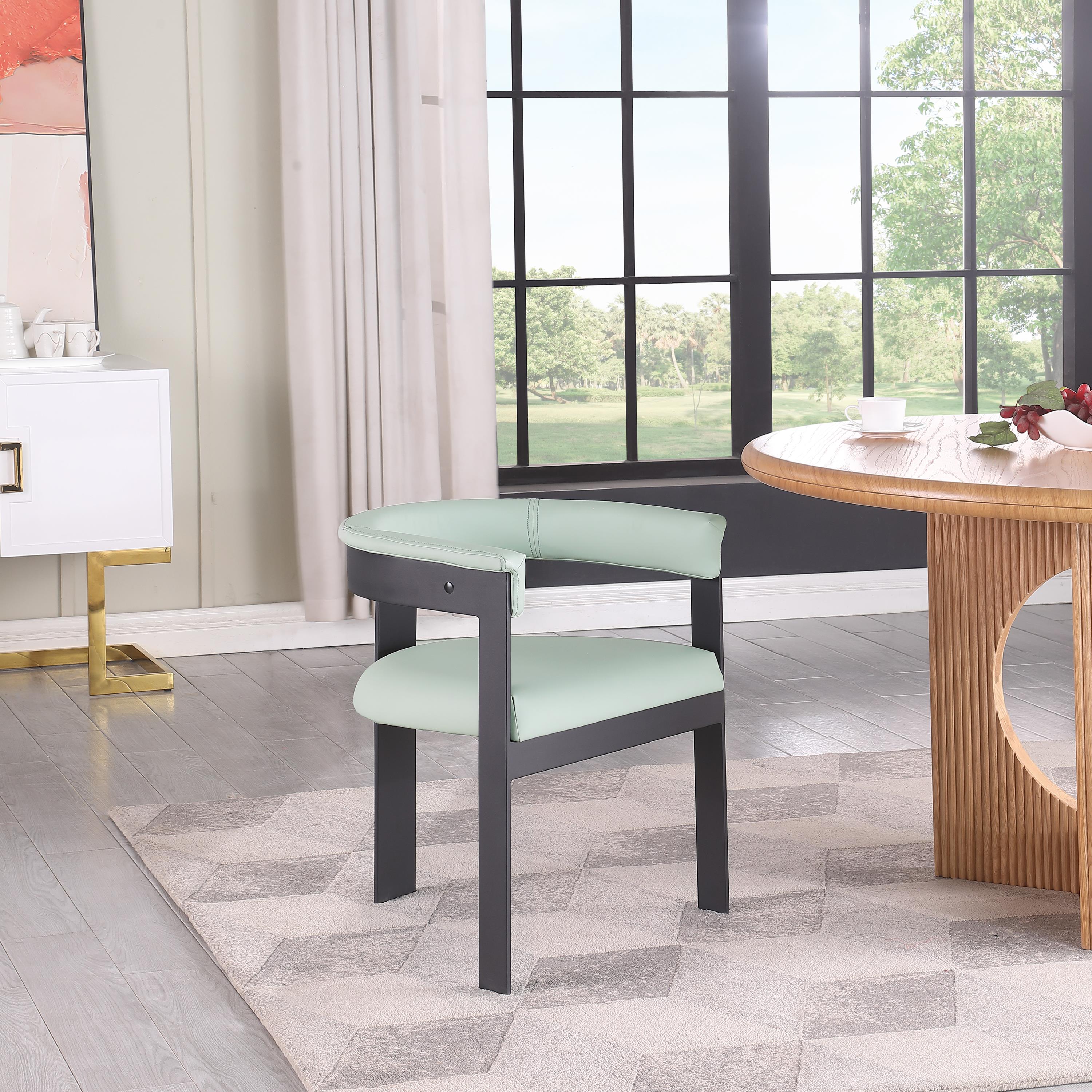 Meridian Romeo Mint Green Vegan Leather Dining Chair