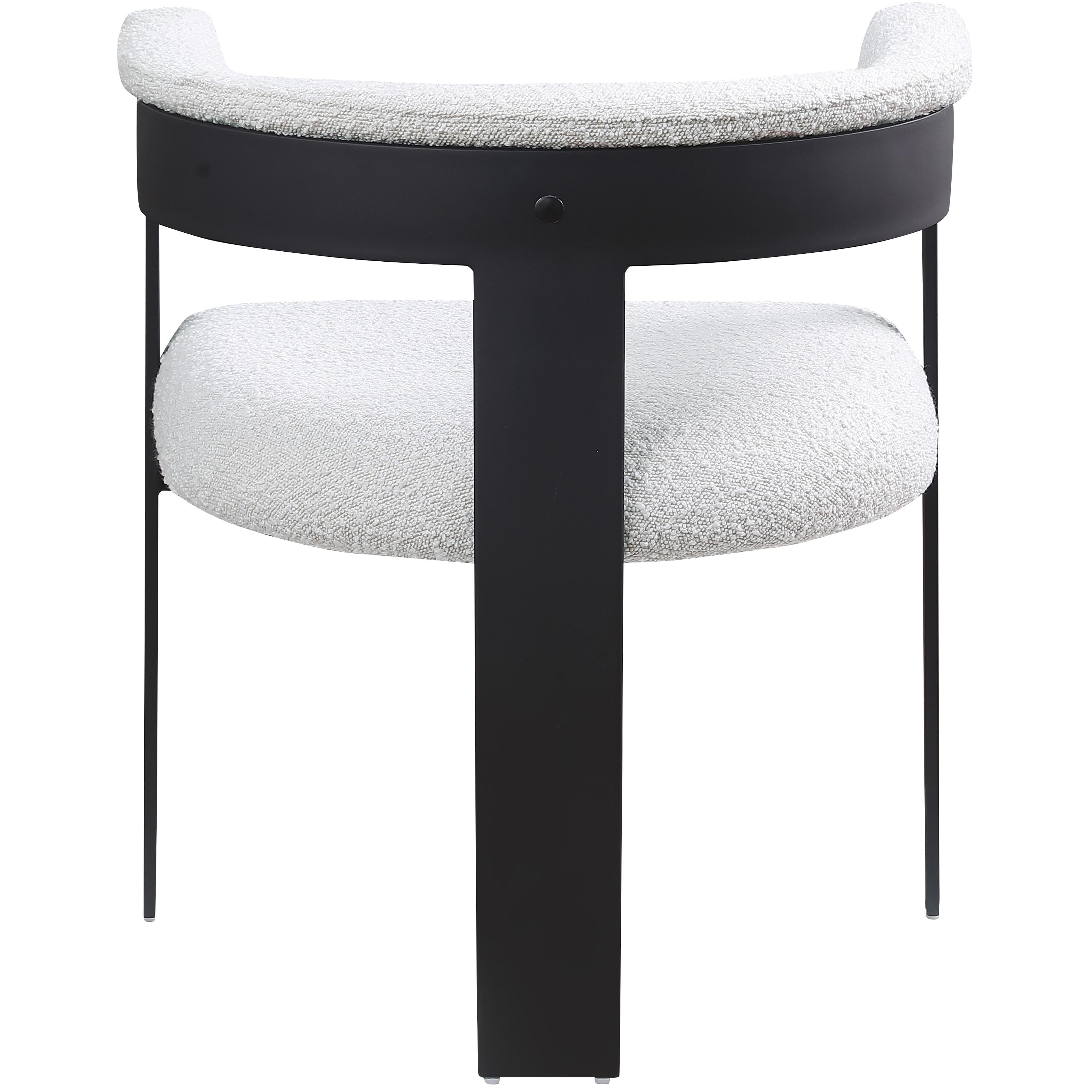 Meridian Romeo Cream Boucle Fabric Dining Chair