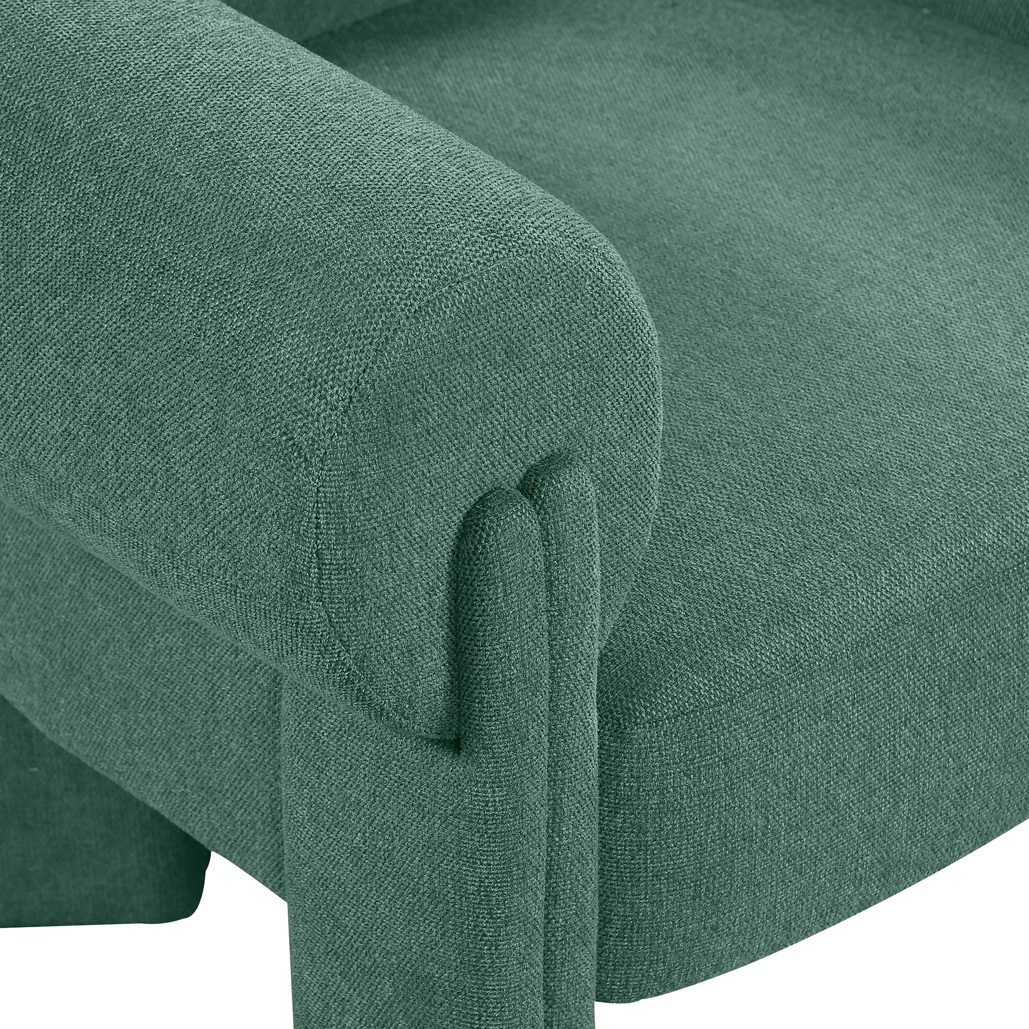 Meridian Stefano Green Polyester Fabric Accent Chair