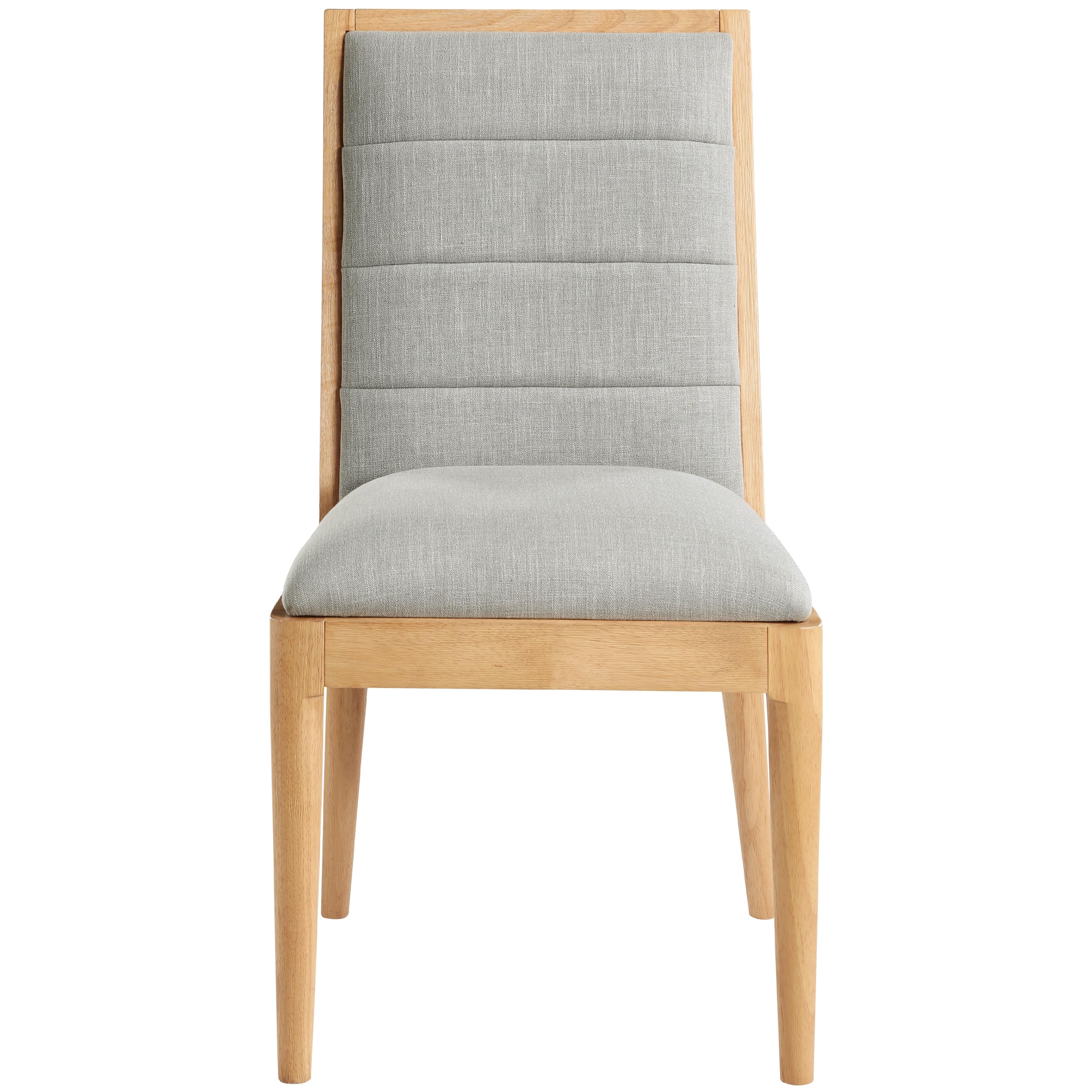 Meridian Bristol Grey Linen Textured Fabric Dining Chair