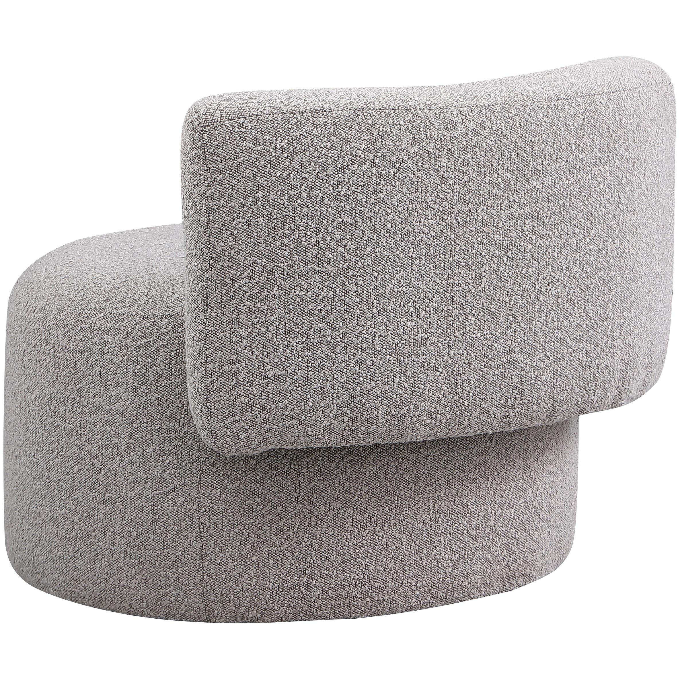 Meridian Como Taupe Boucle Fabric Accent Chair