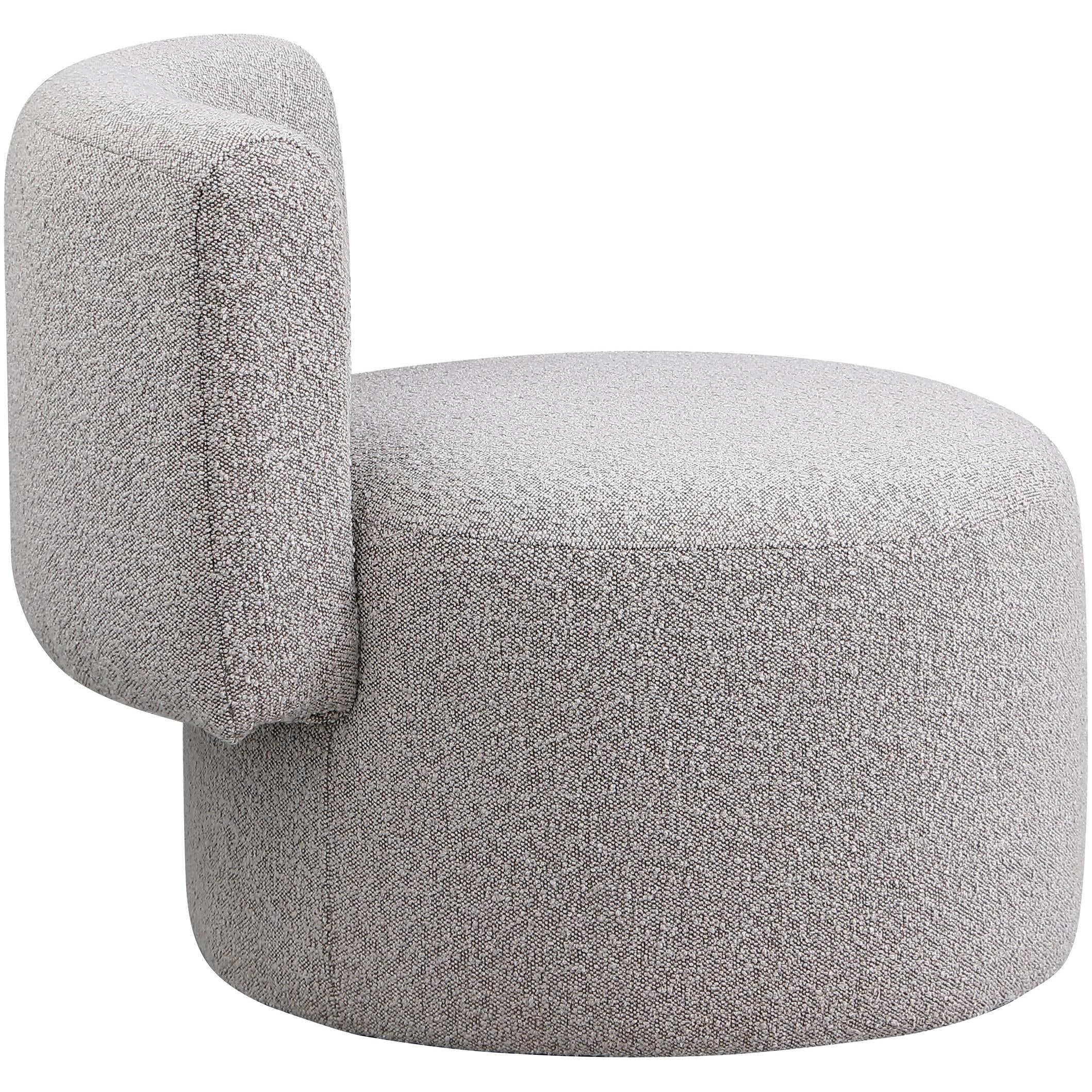 Meridian Como Taupe Boucle Fabric Accent Chair