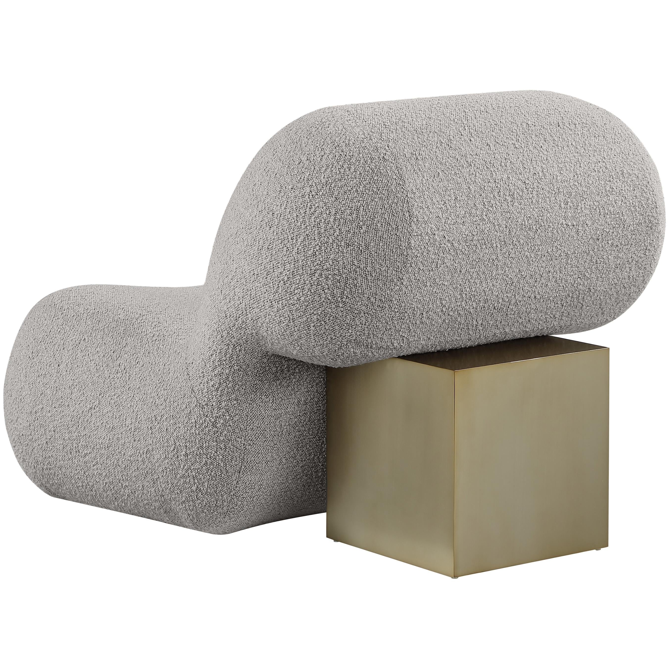 Meridian Quadra Brown Fabric Accent Chair