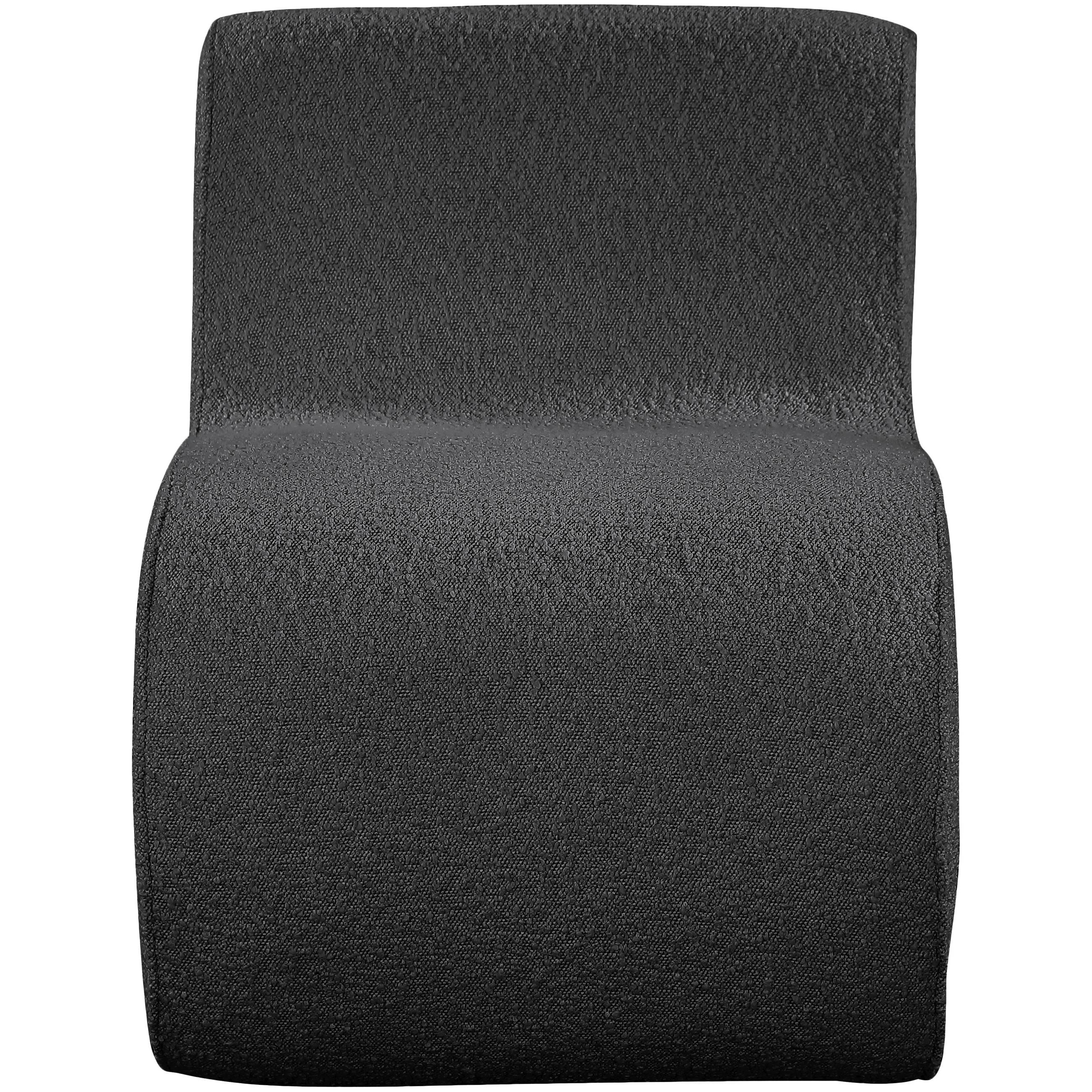 Meridian Desiree Black Boucle Fabric Accent Chair