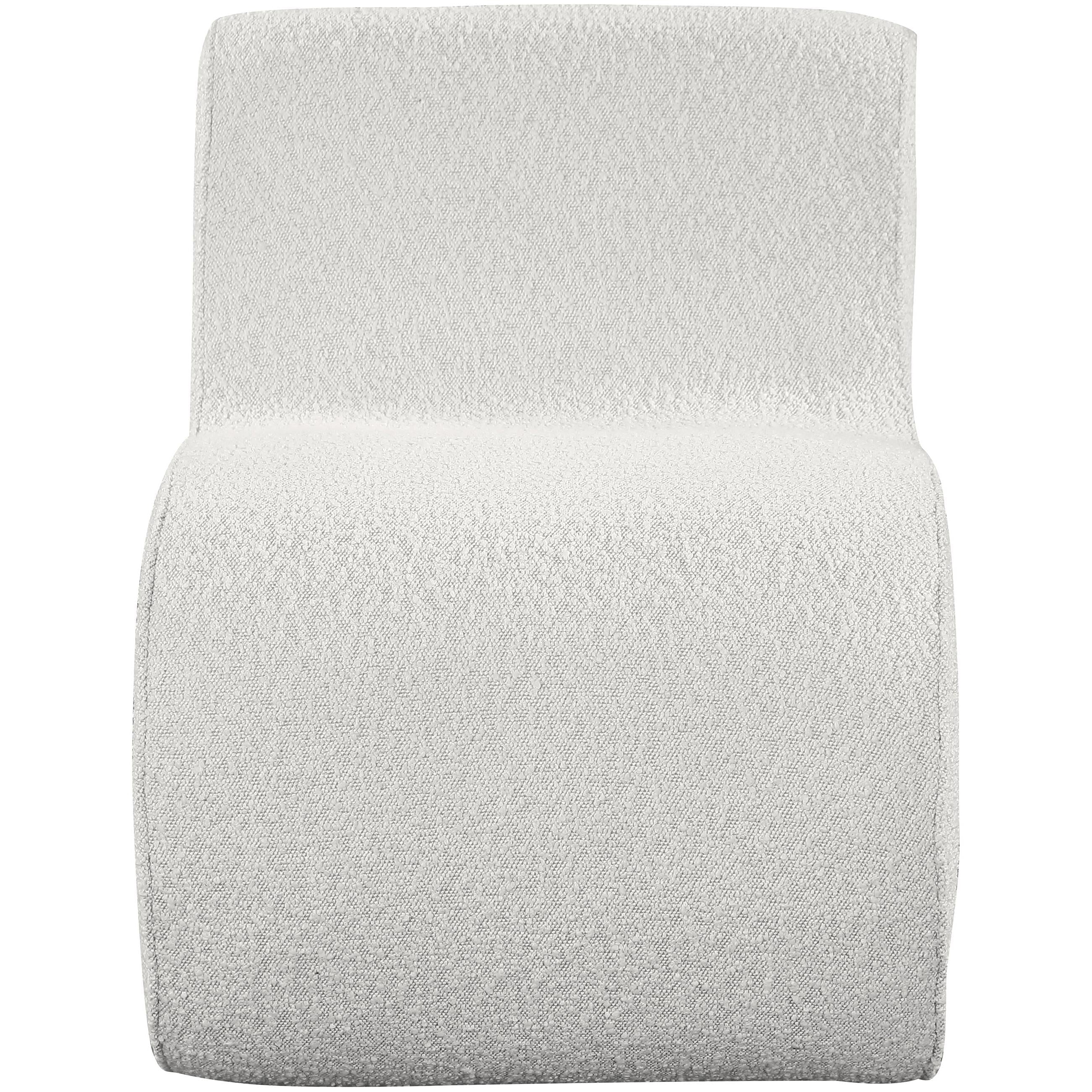 Meridian Desiree Cream Boucle Fabric Accent Chair