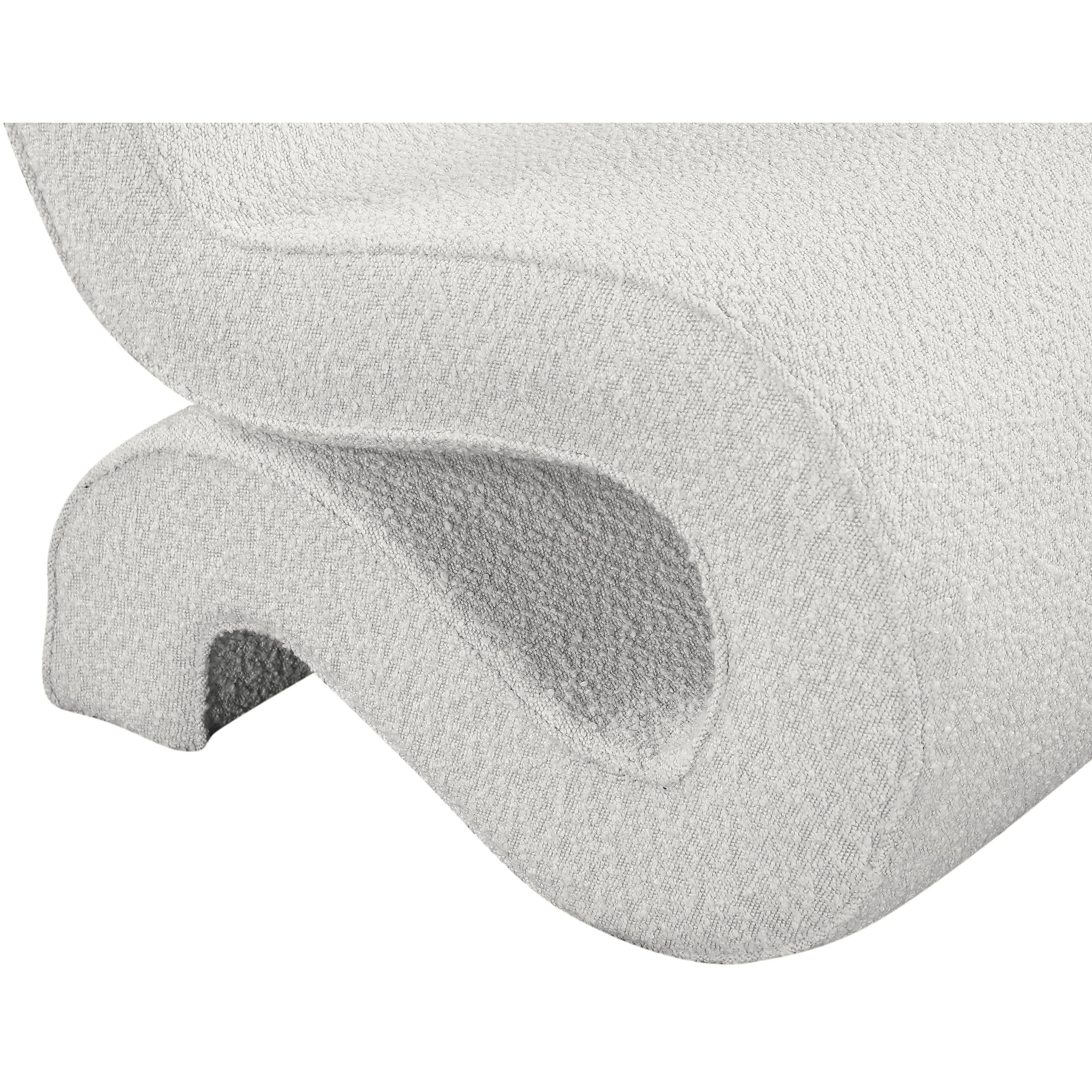 Meridian Desiree Cream Boucle Fabric Accent Chair