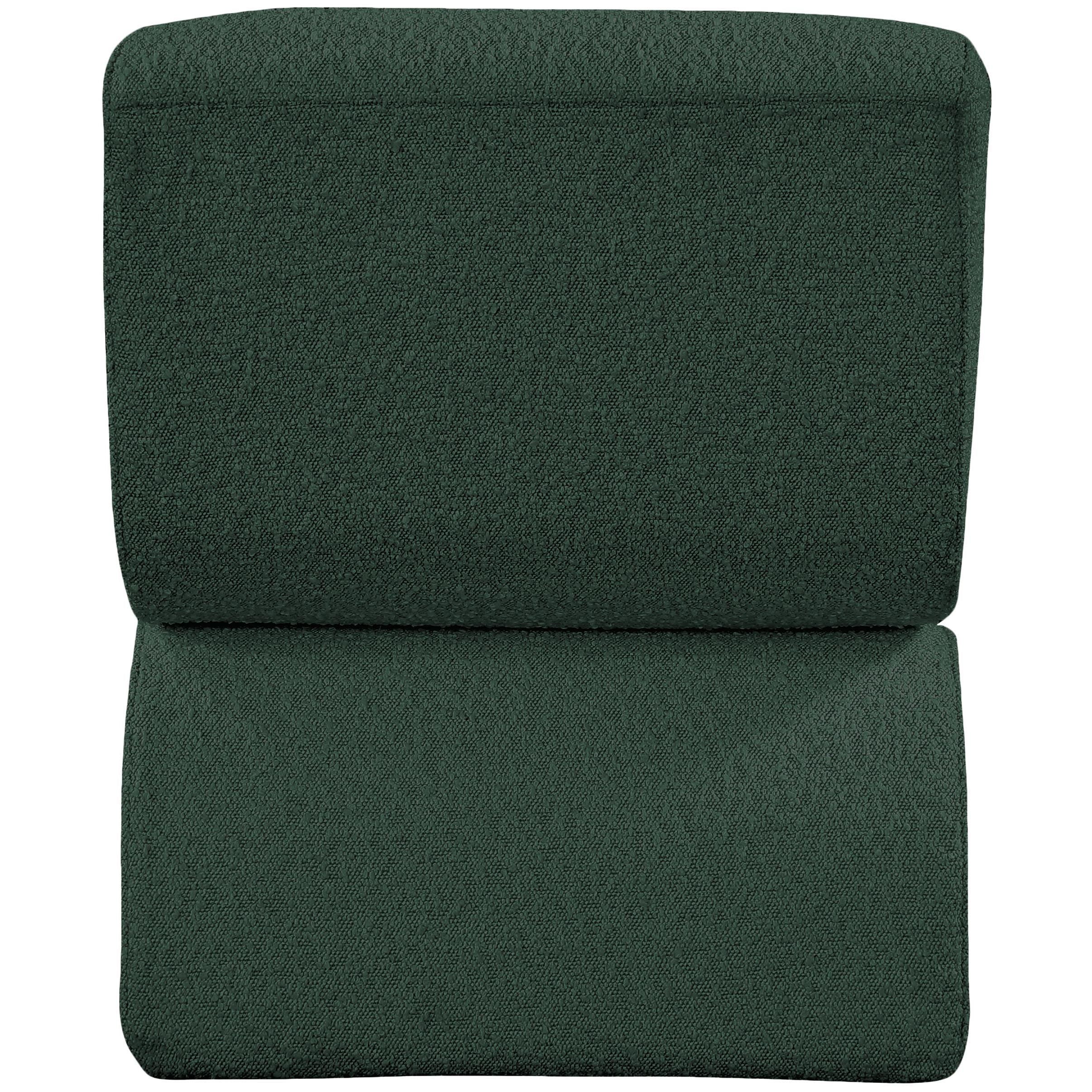 Meridian Desiree Green Boucle Fabric Accent Chair