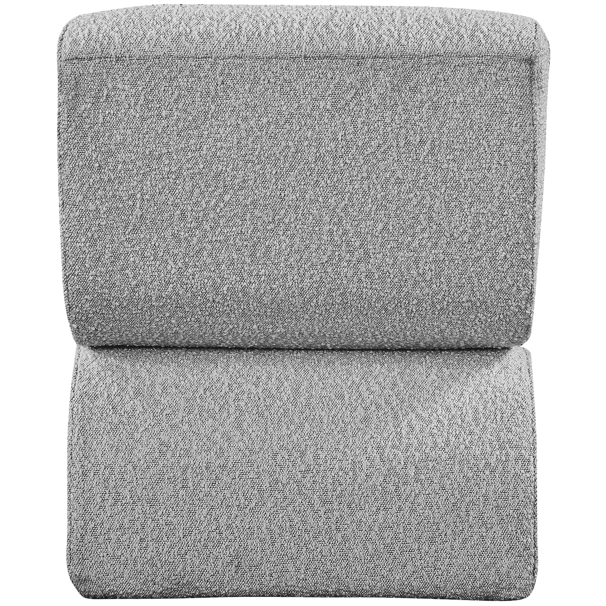 Meridian Desiree Grey Boucle Fabric Accent Chair