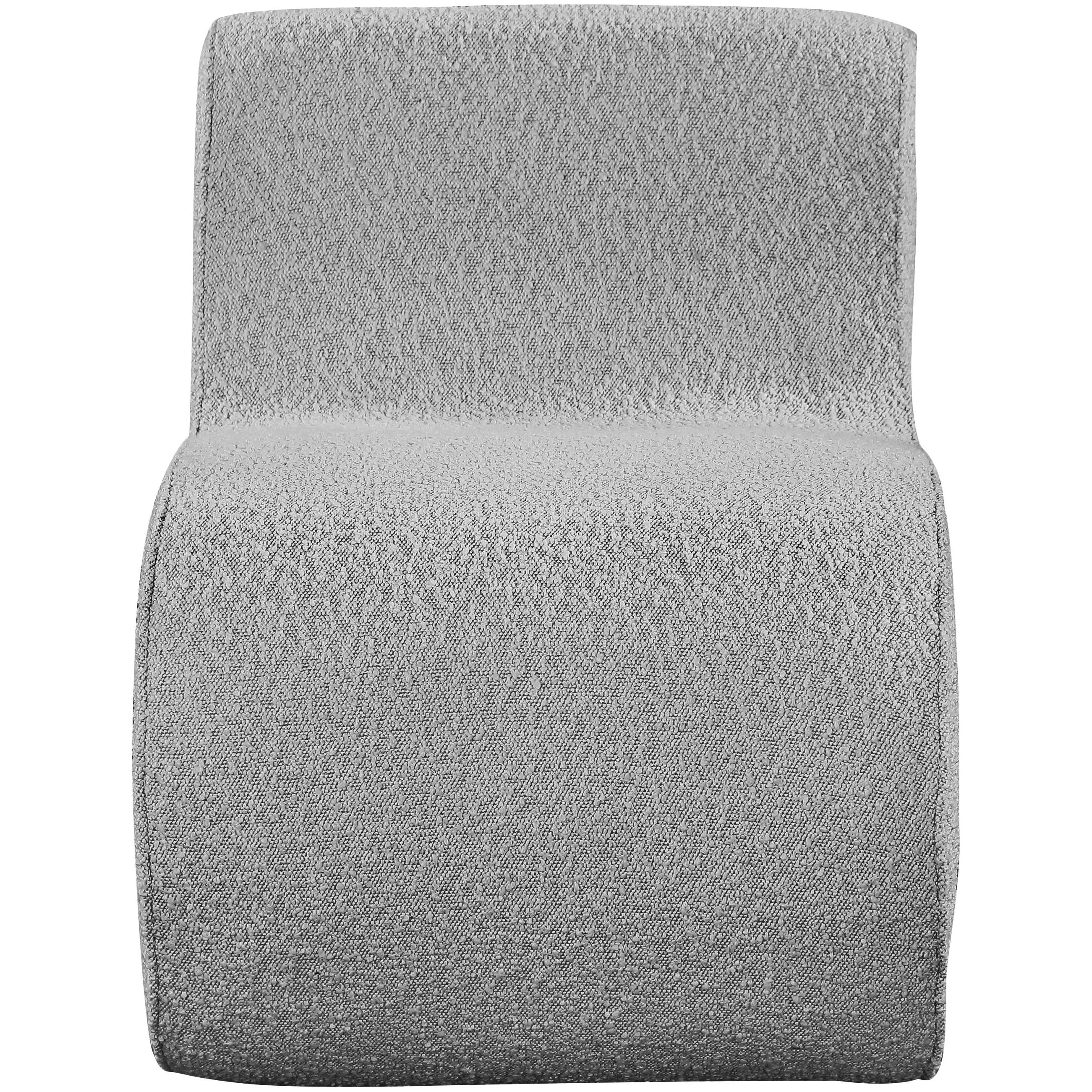 Meridian Desiree Grey Boucle Fabric Accent Chair