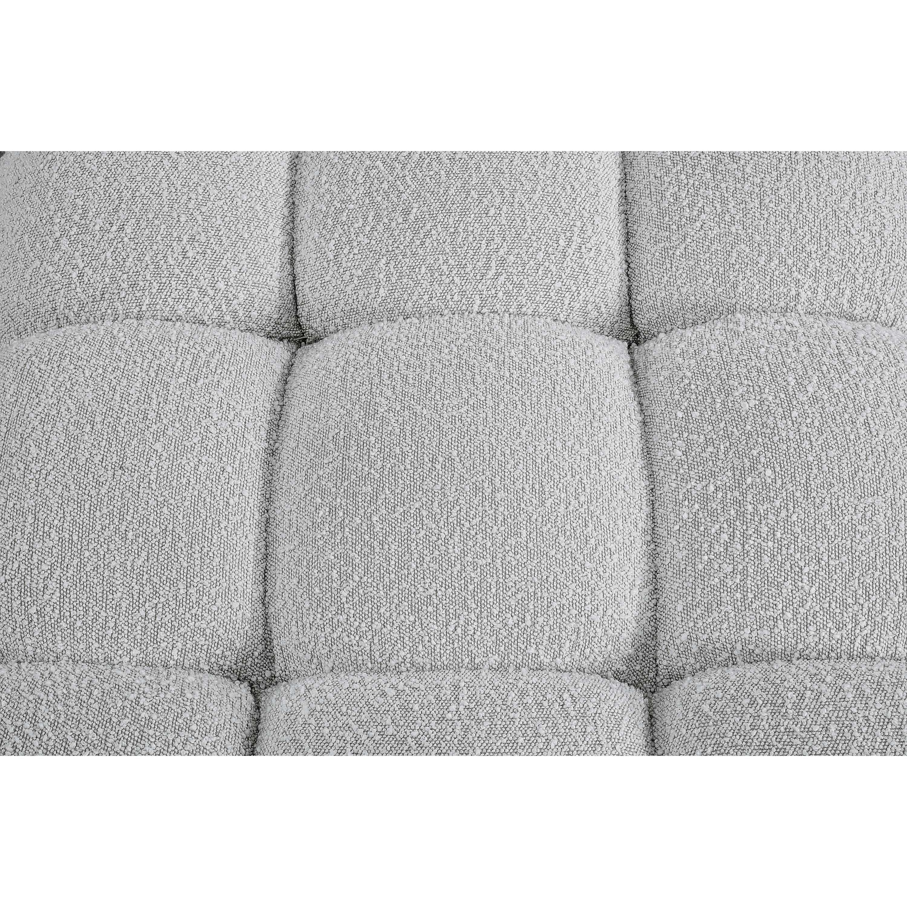 Meridian Ames Grey Boucle Fabric Armless