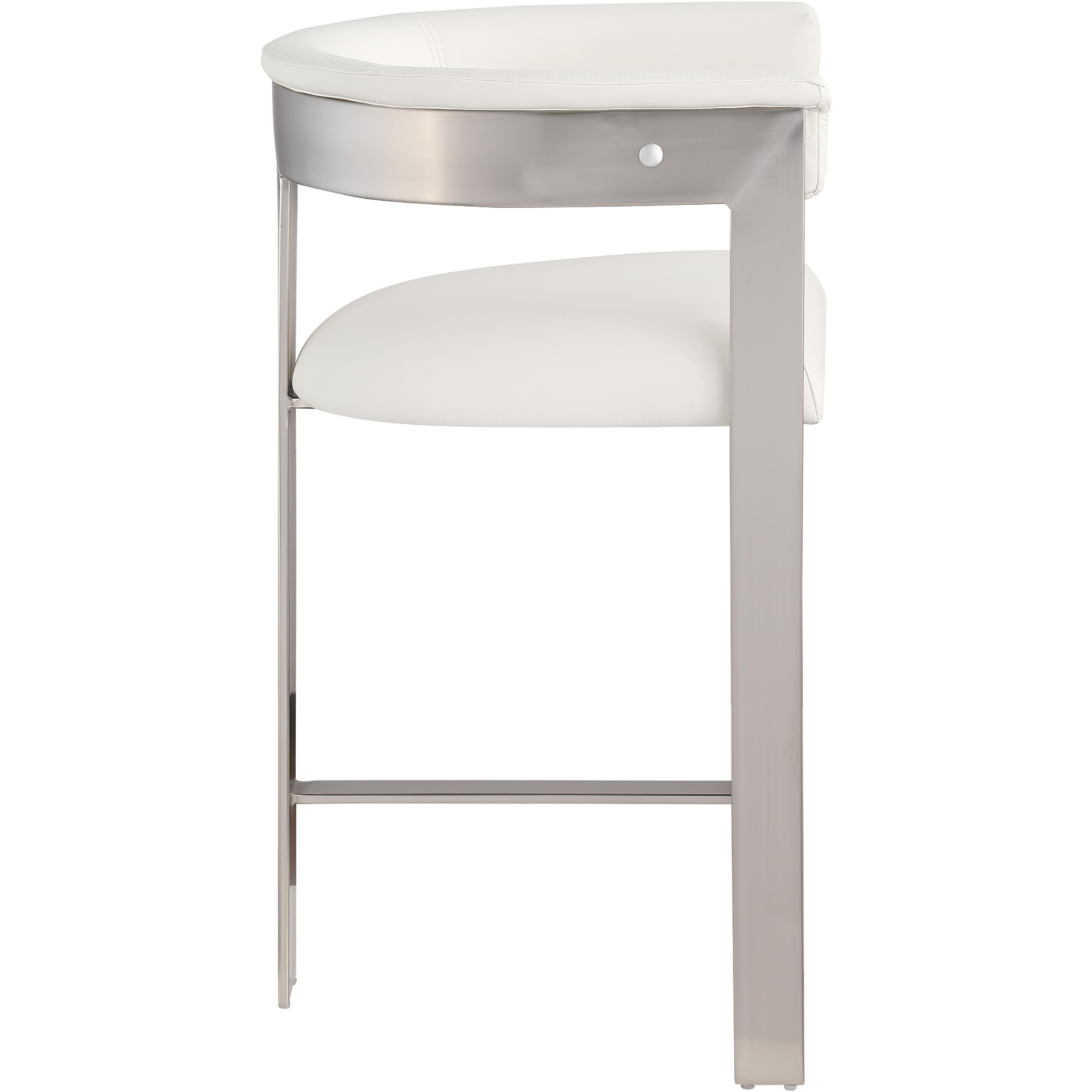 Meridian Romeo Cream Vegan Leather Counter Stool