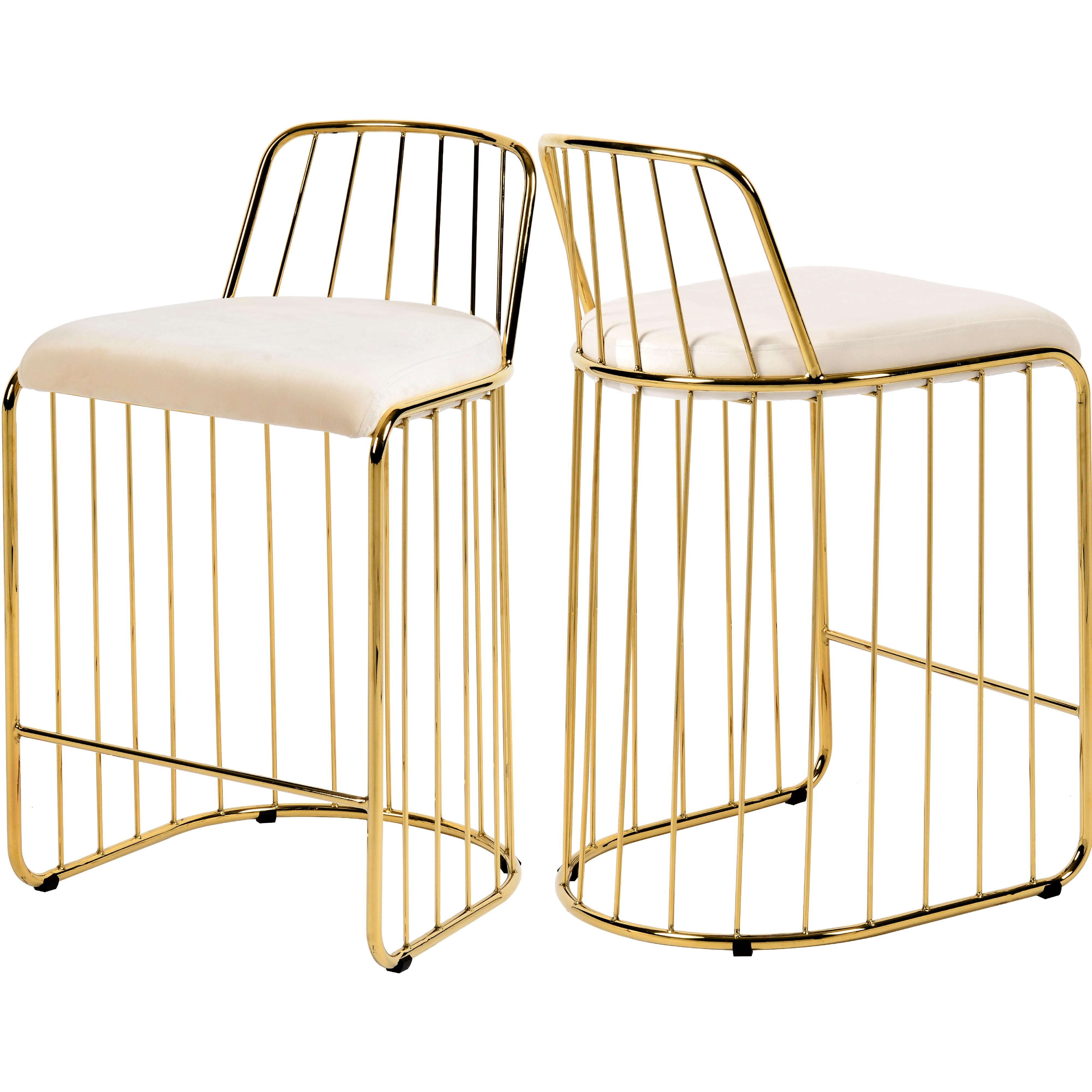 Meridian Lupita Cream Vegan Leather Dining Chair