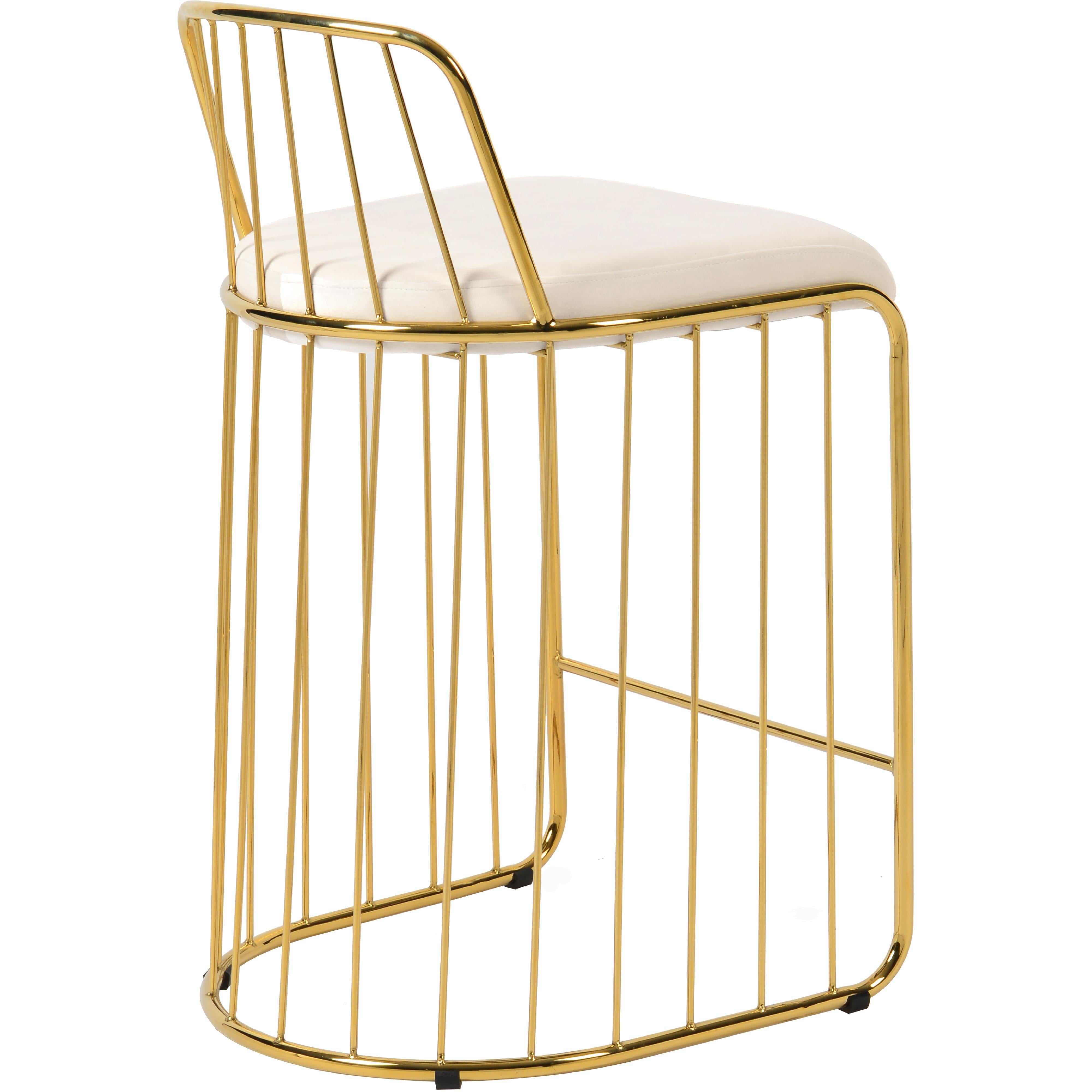 Meridian Lupita Cream Vegan Leather Dining Chair