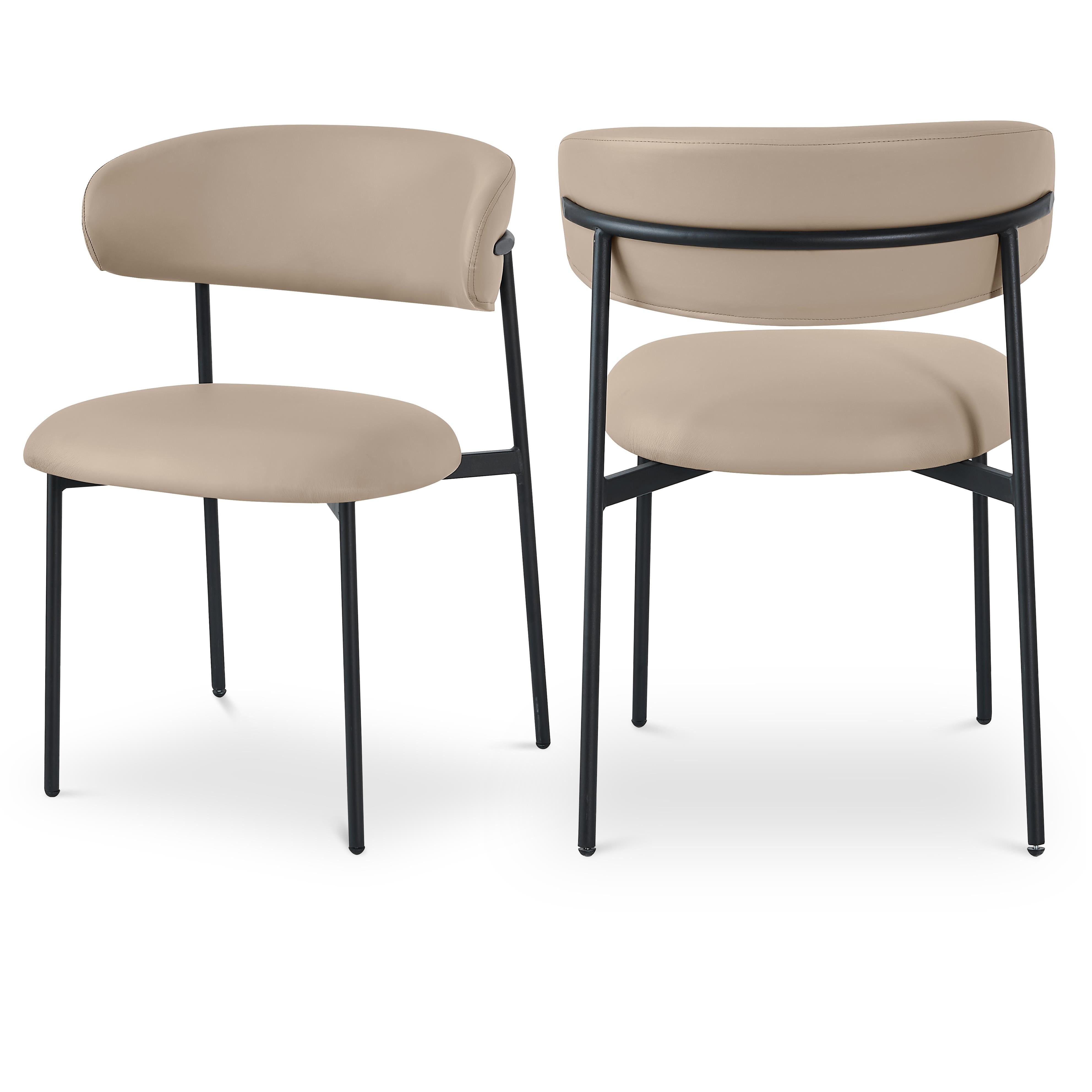 Meridian Lupita Taupe Vegan Leather Dining Chair