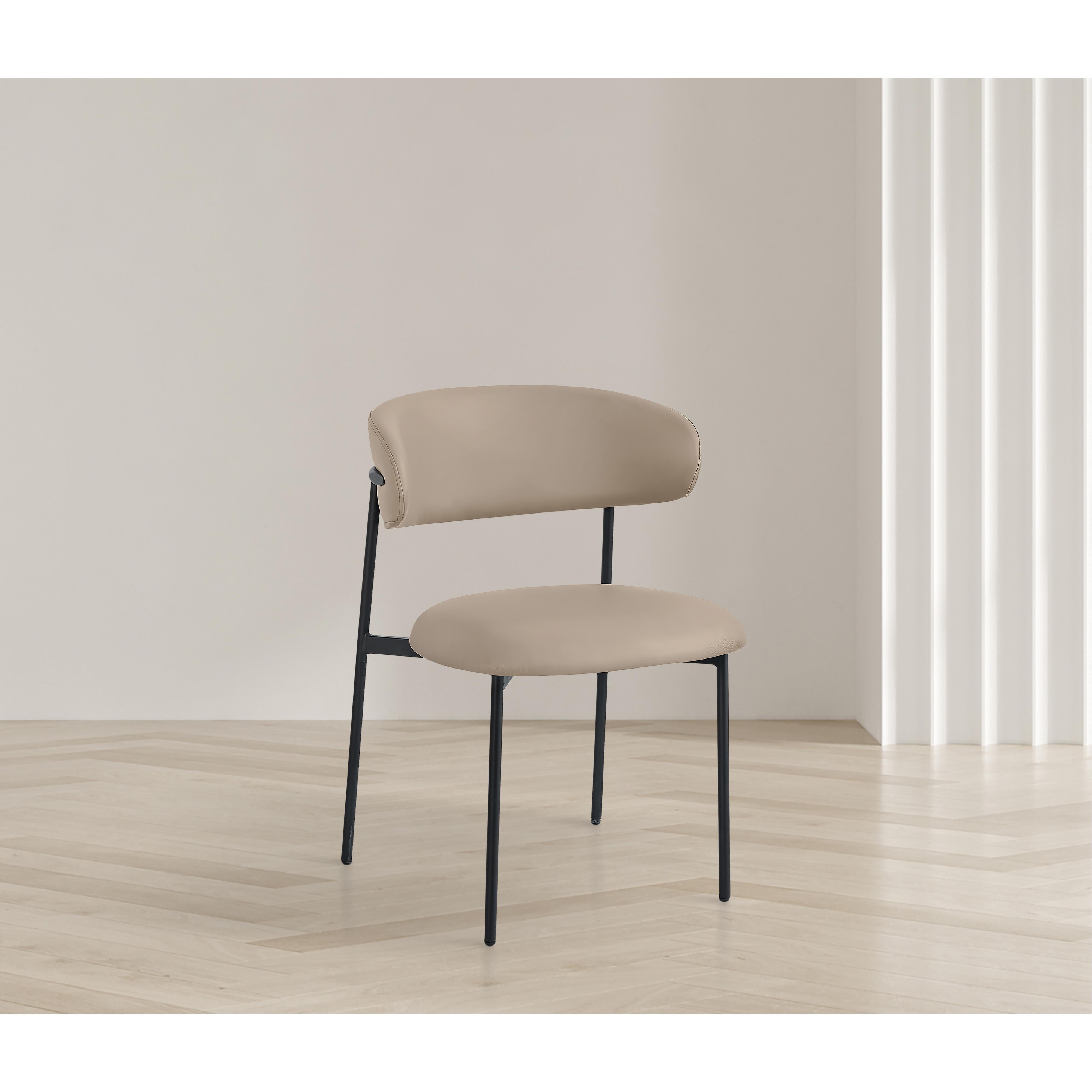 Meridian Lupita Taupe Vegan Leather Dining Chair