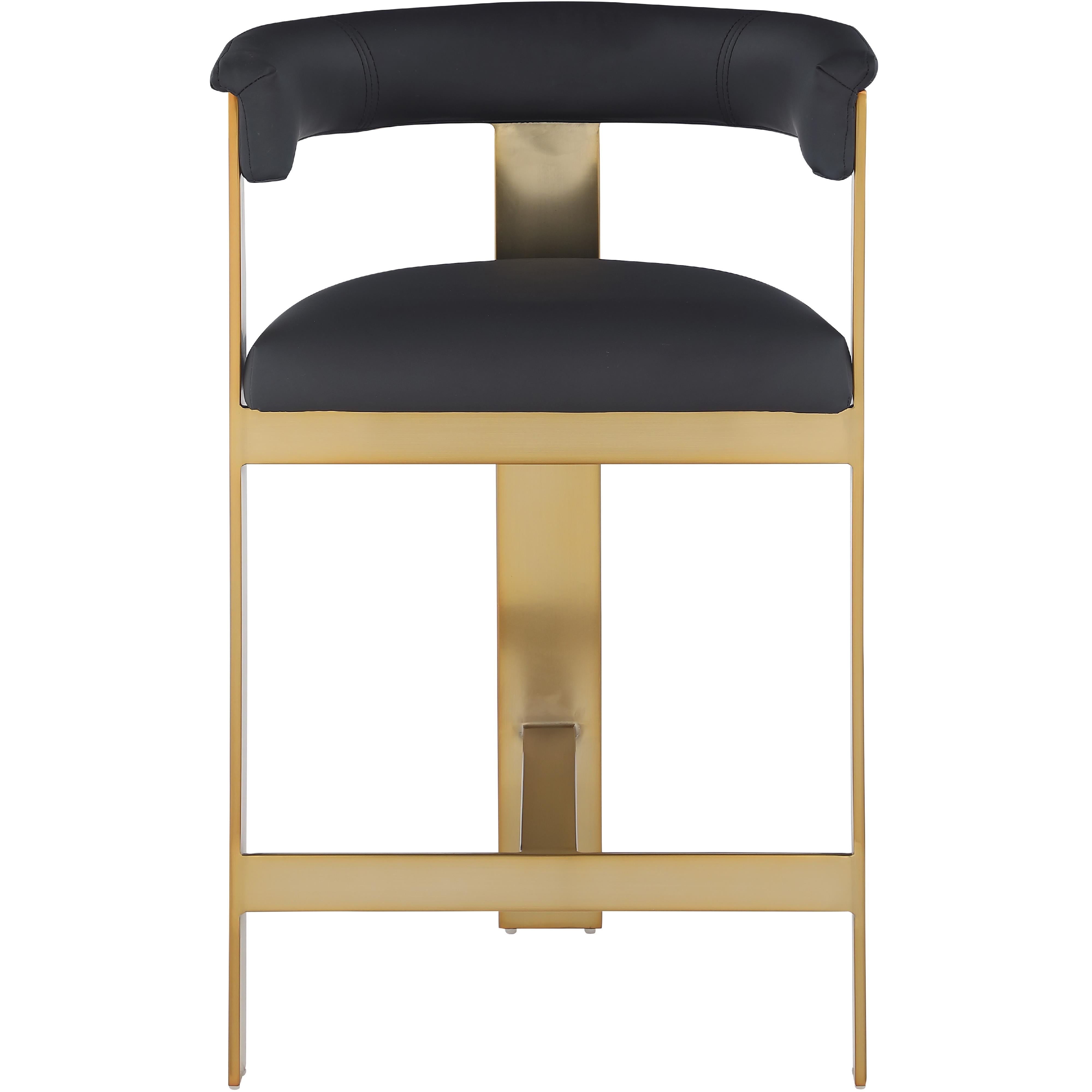 Meridian Romeo Black Vegan Leather Counter Stool