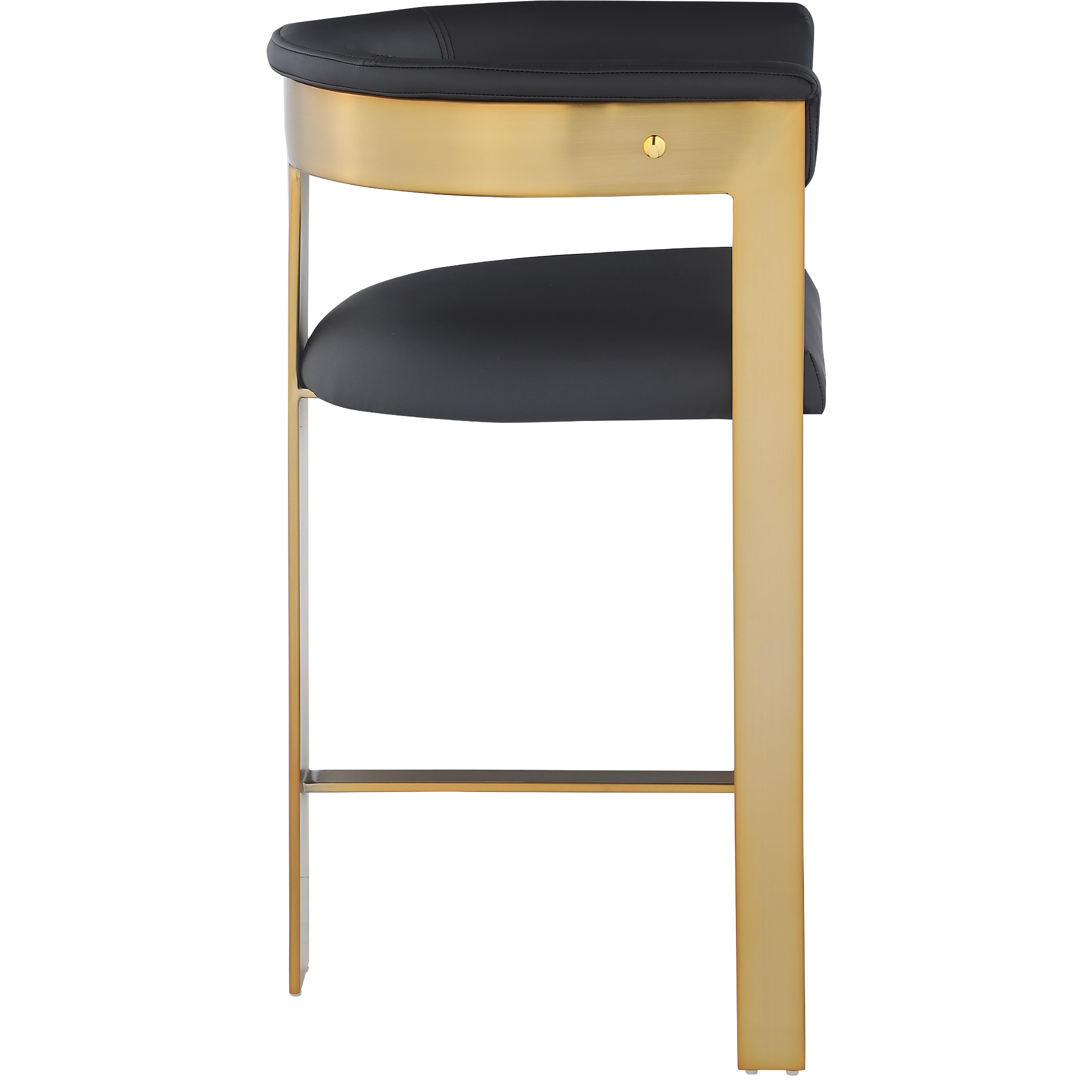 Meridian Romeo Black Vegan Leather Counter Stool