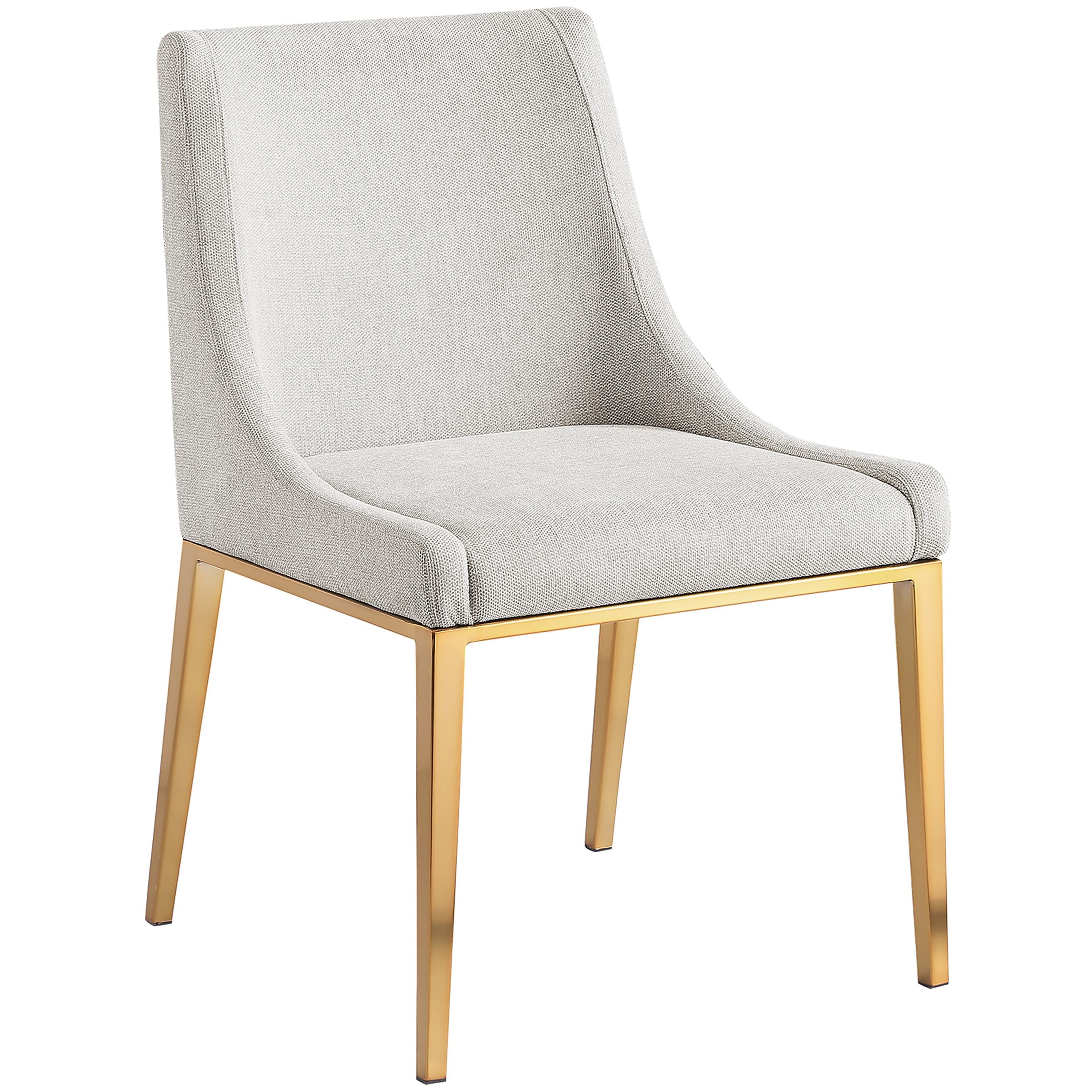 Meridian Haines Beige Polyester Fabric Dining Chair