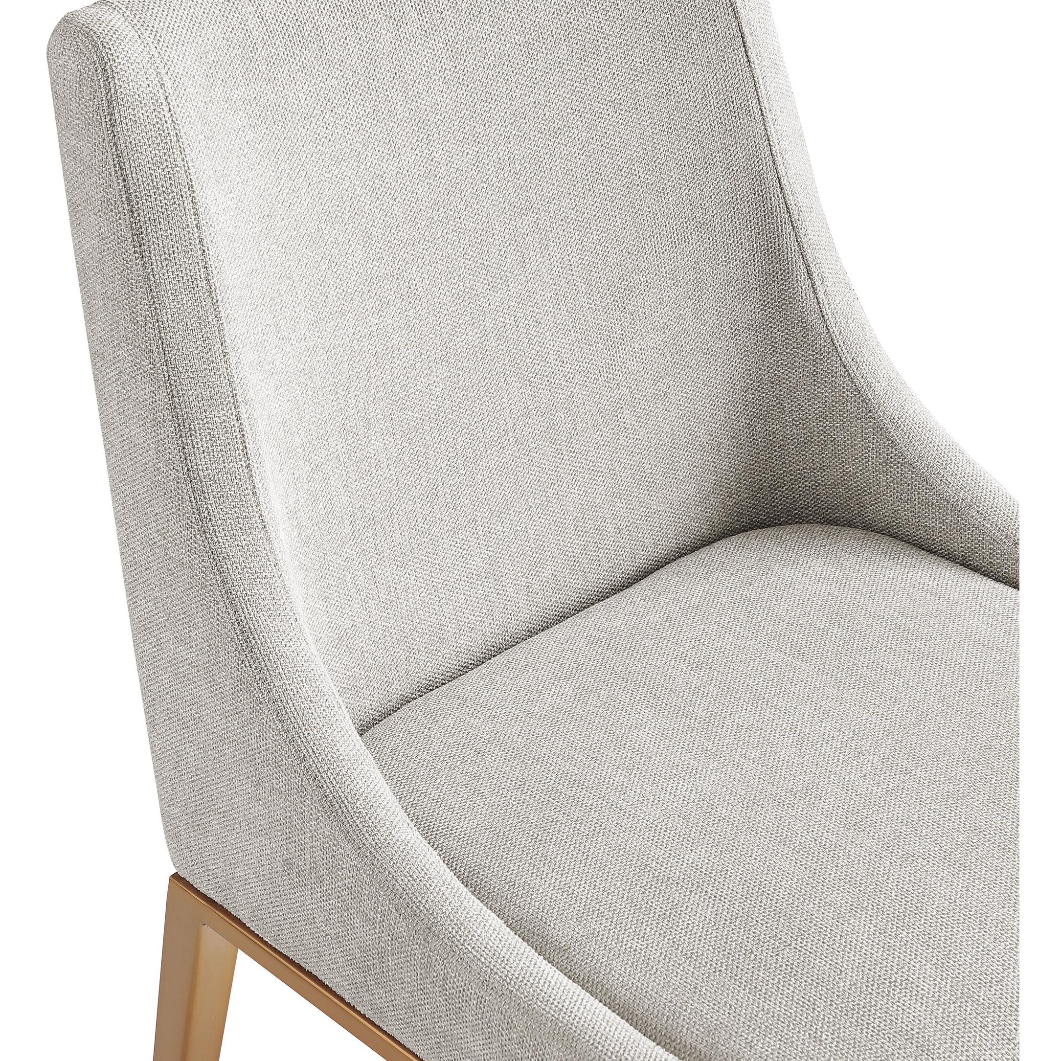 Meridian Haines Beige Polyester Fabric Dining Chair