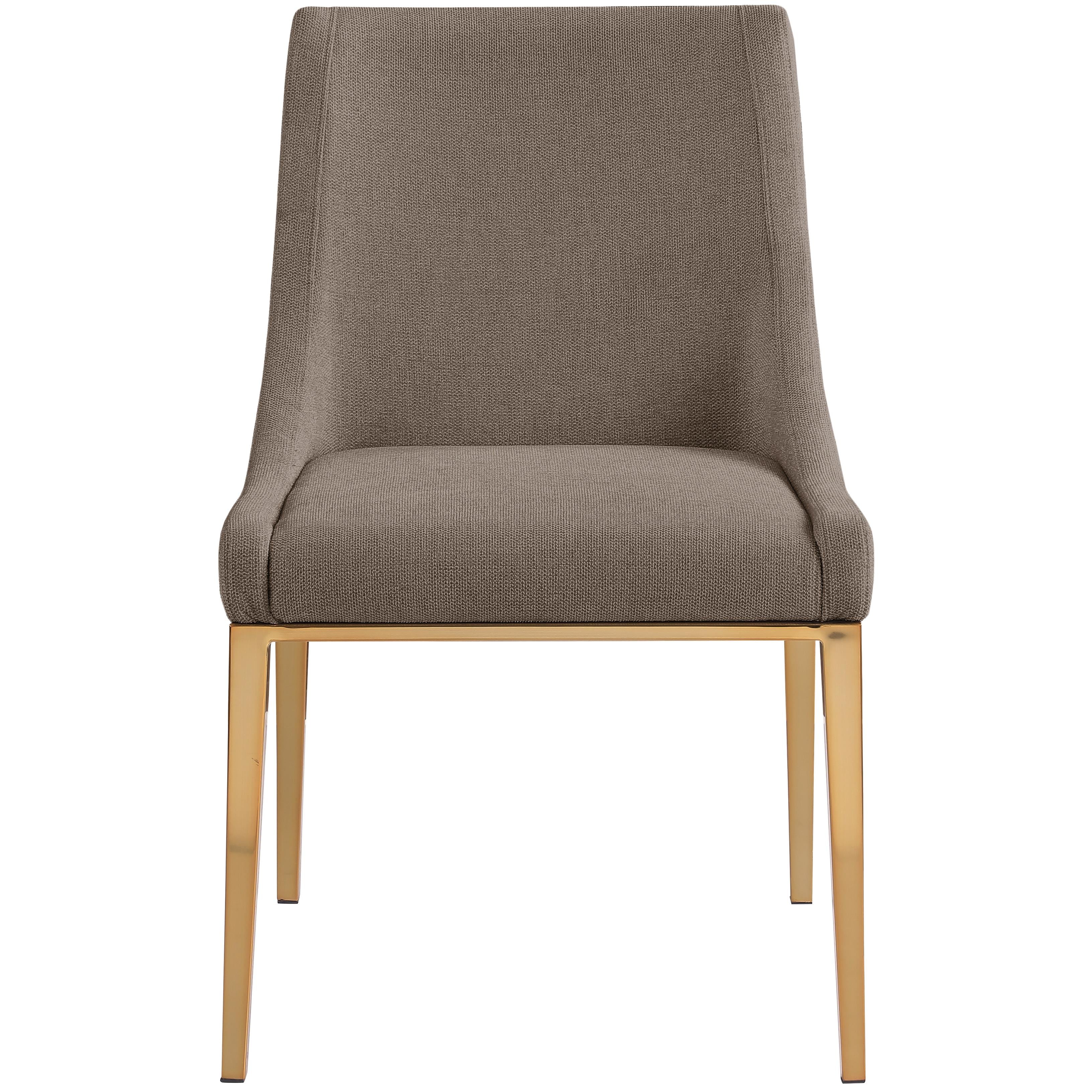 Meridian Haines Brown Polyester Fabric Dining Chair