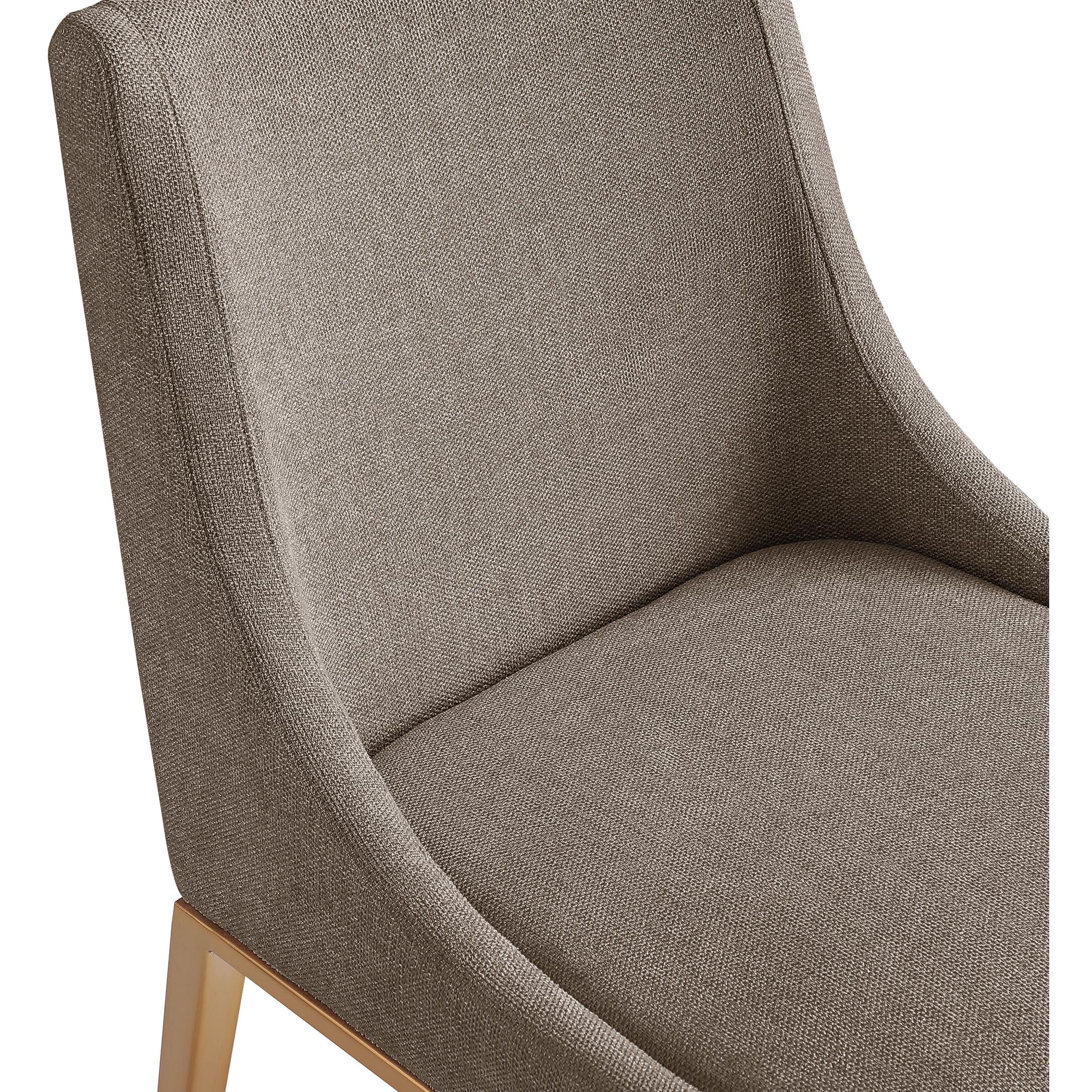 Meridian Haines Brown Polyester Fabric Dining Chair