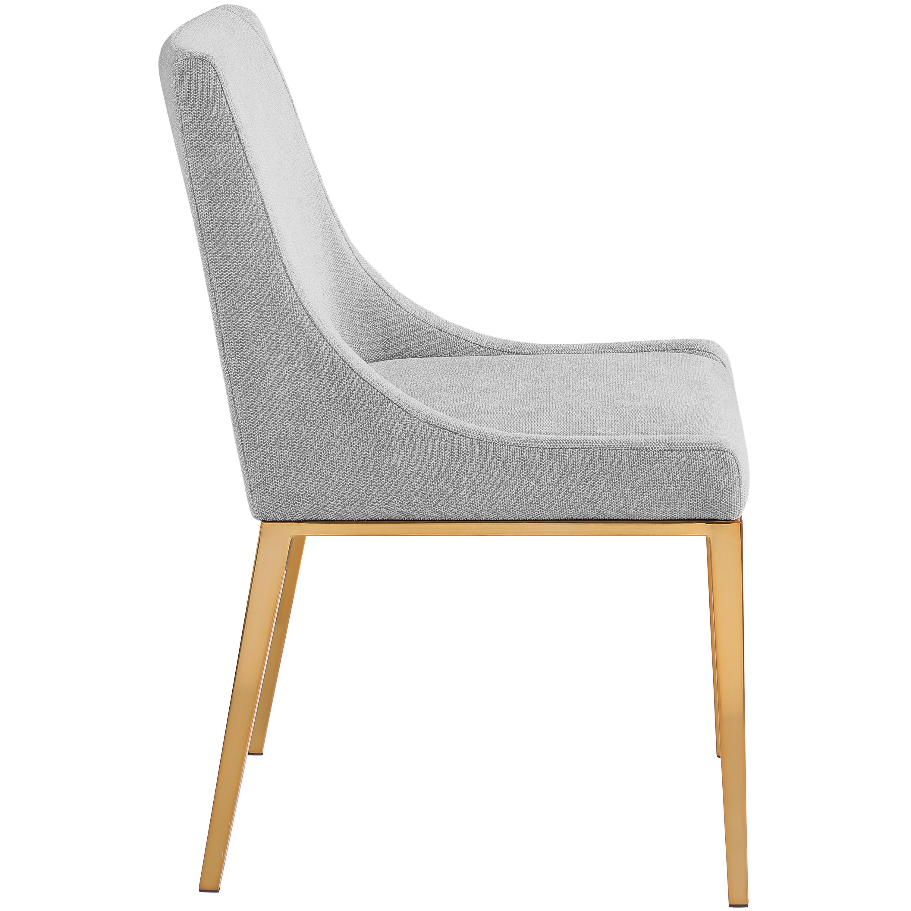 Meridian Haines Grey Polyester Fabric Dining Chair