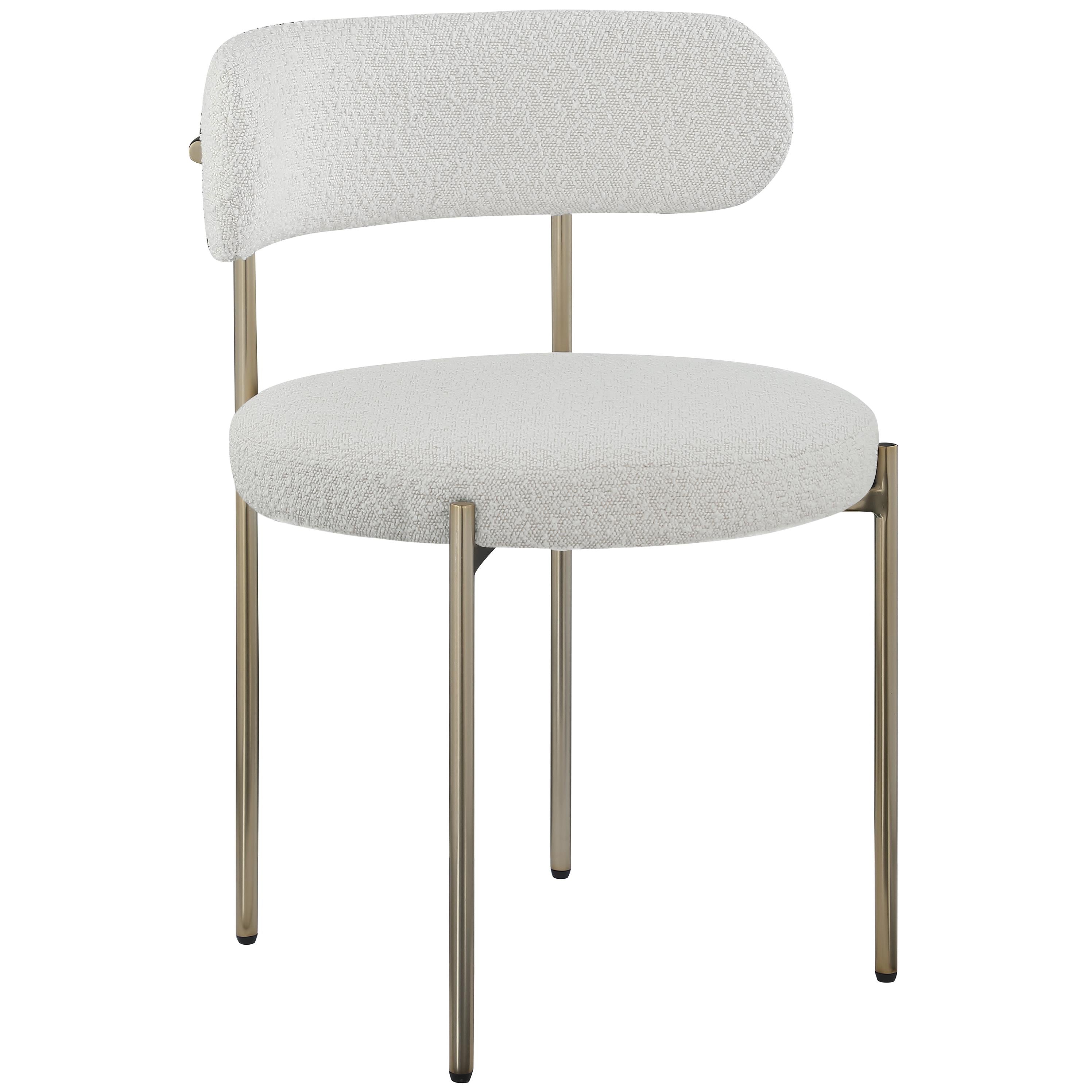 Meridian Beacon Cream Boucle Fabric Dining Chair
