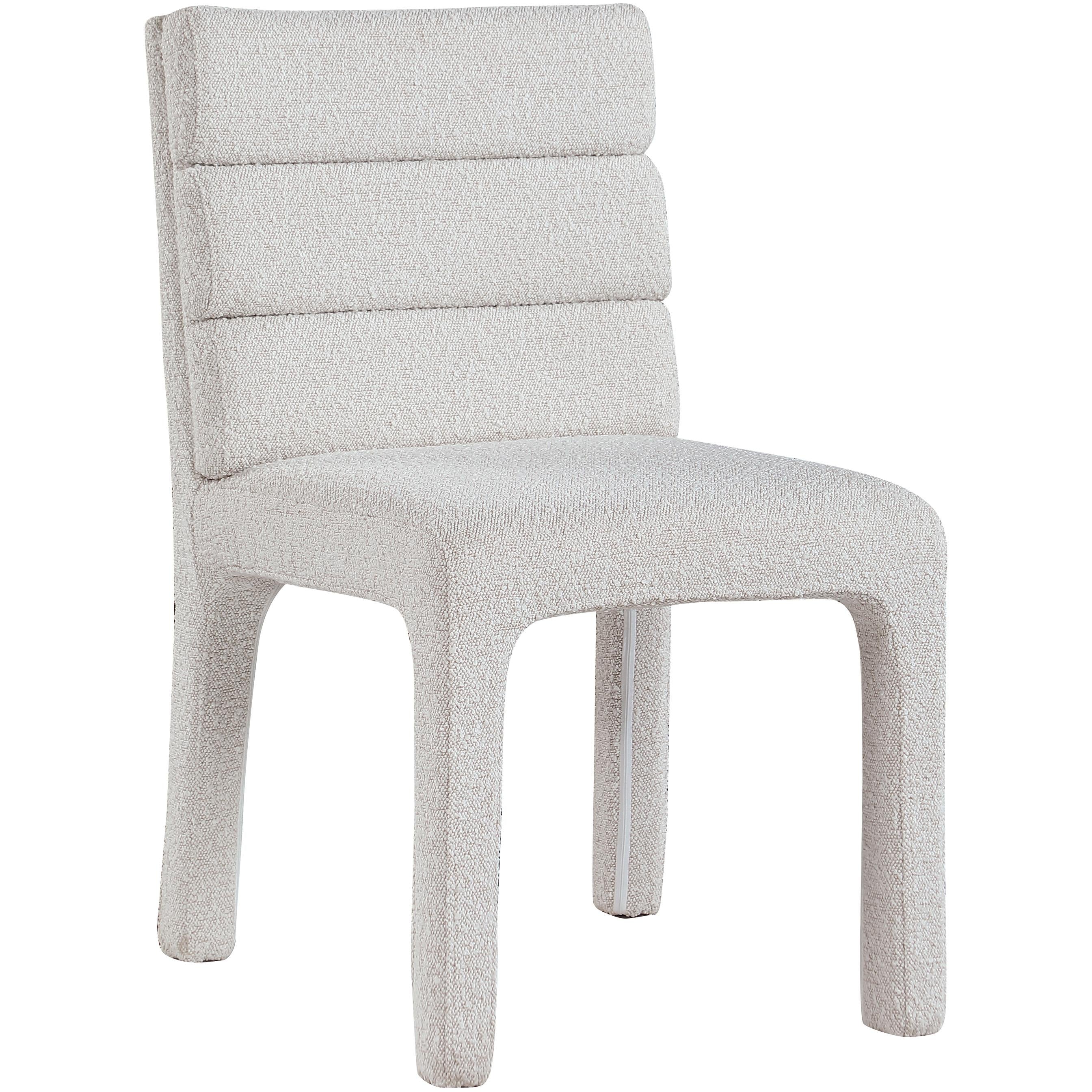Meridian Kai Cream Boucle Fabric Dining Chair