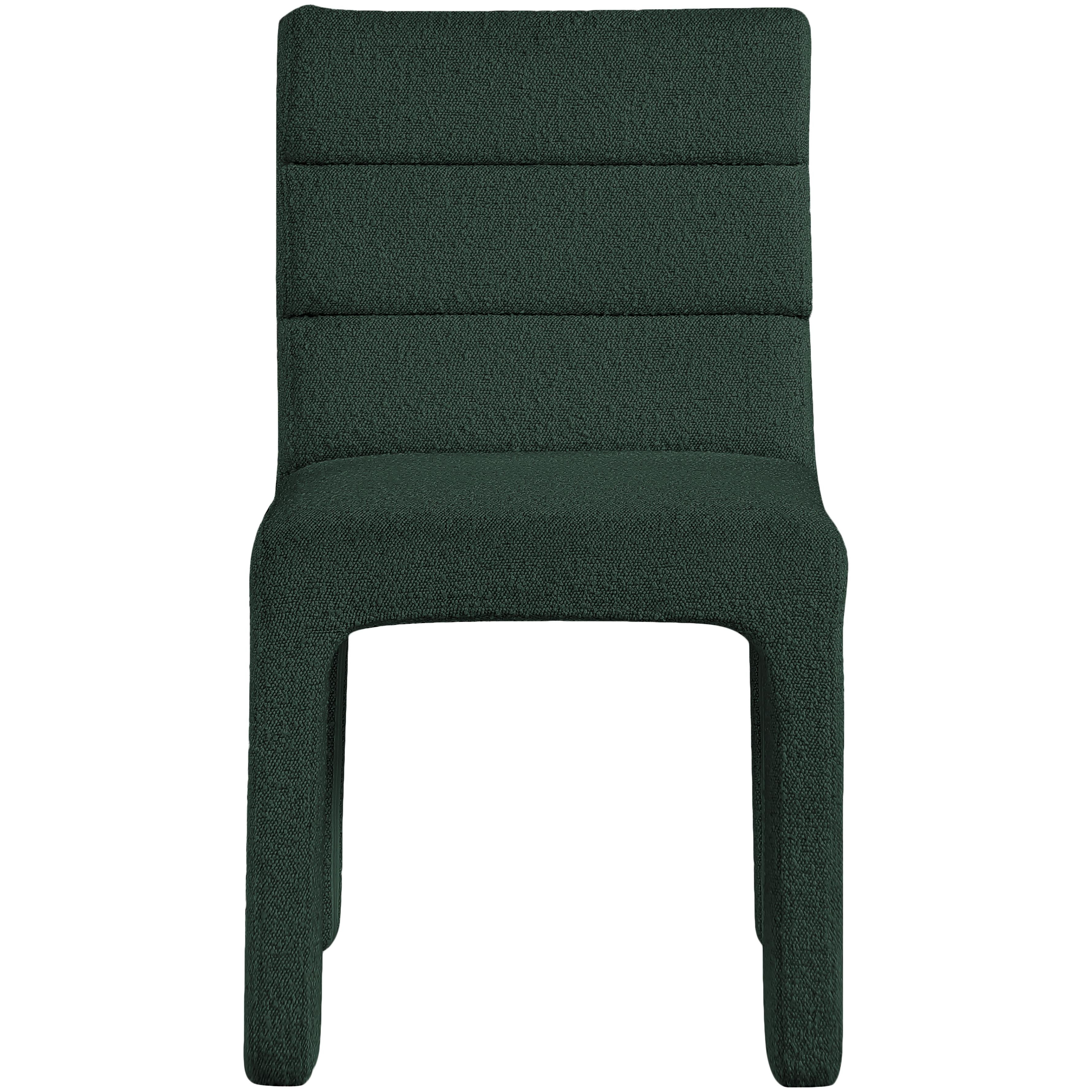 Meridian Kai Green Boucle Fabric Dining Chair
