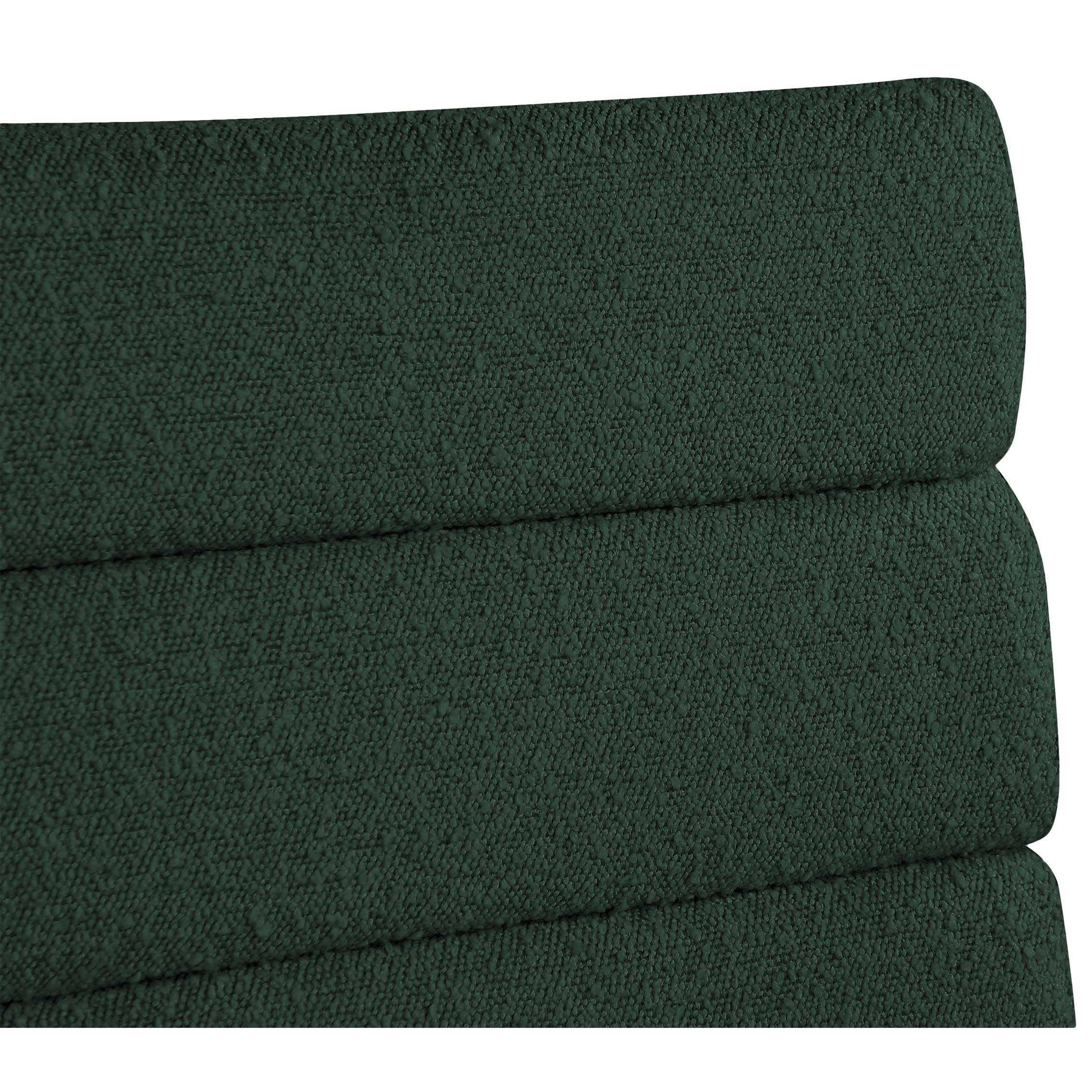 Meridian Kai Green Boucle Fabric Dining Chair