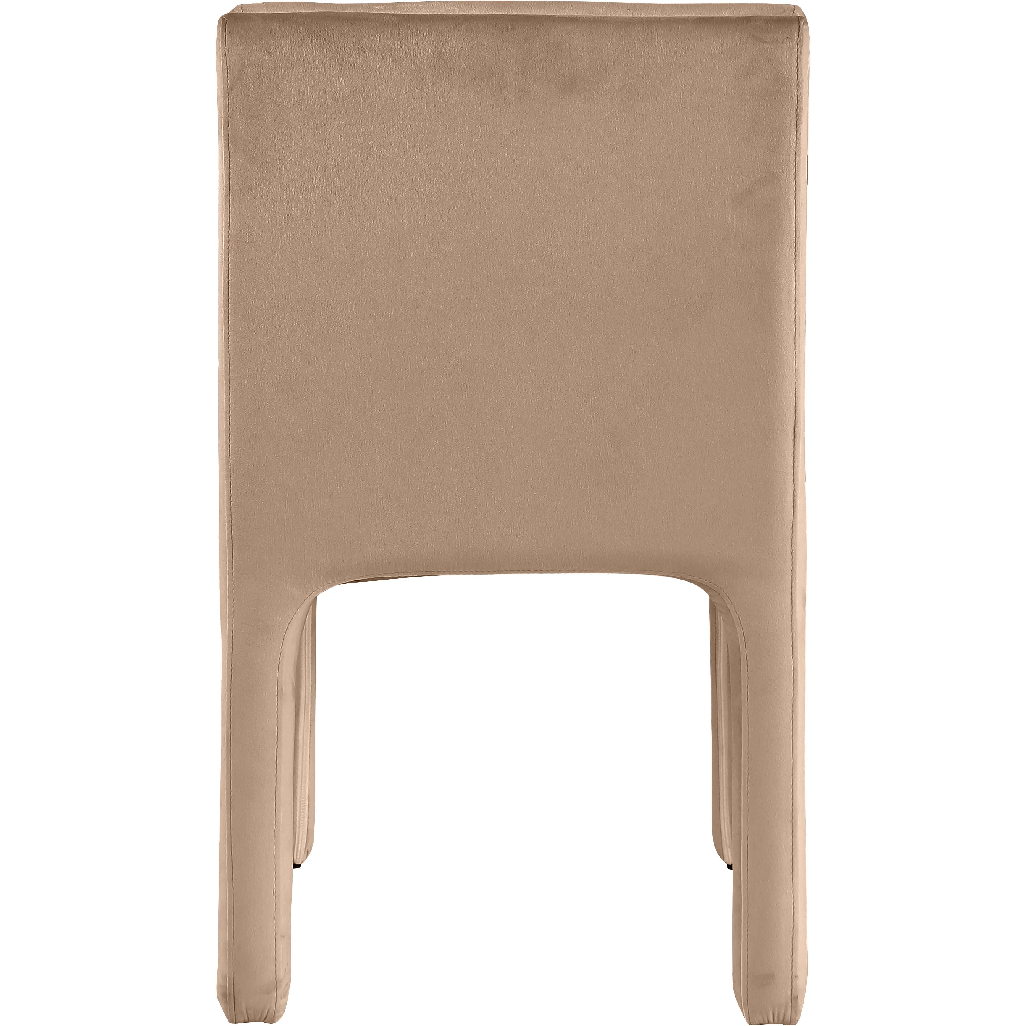 Meridian Kai Beige Velvet Dining Chair