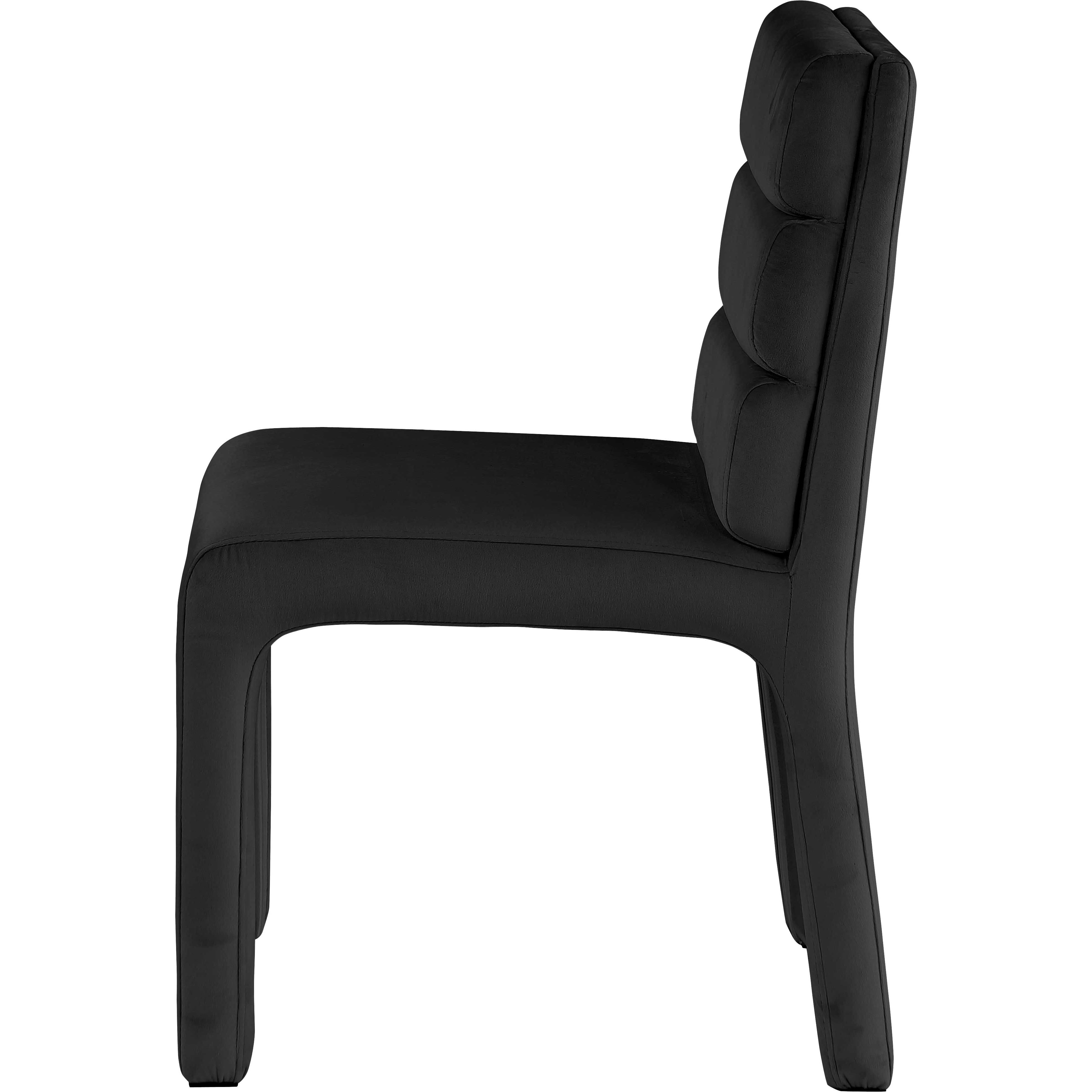 Meridian Kai Black Velvet Dining Chair