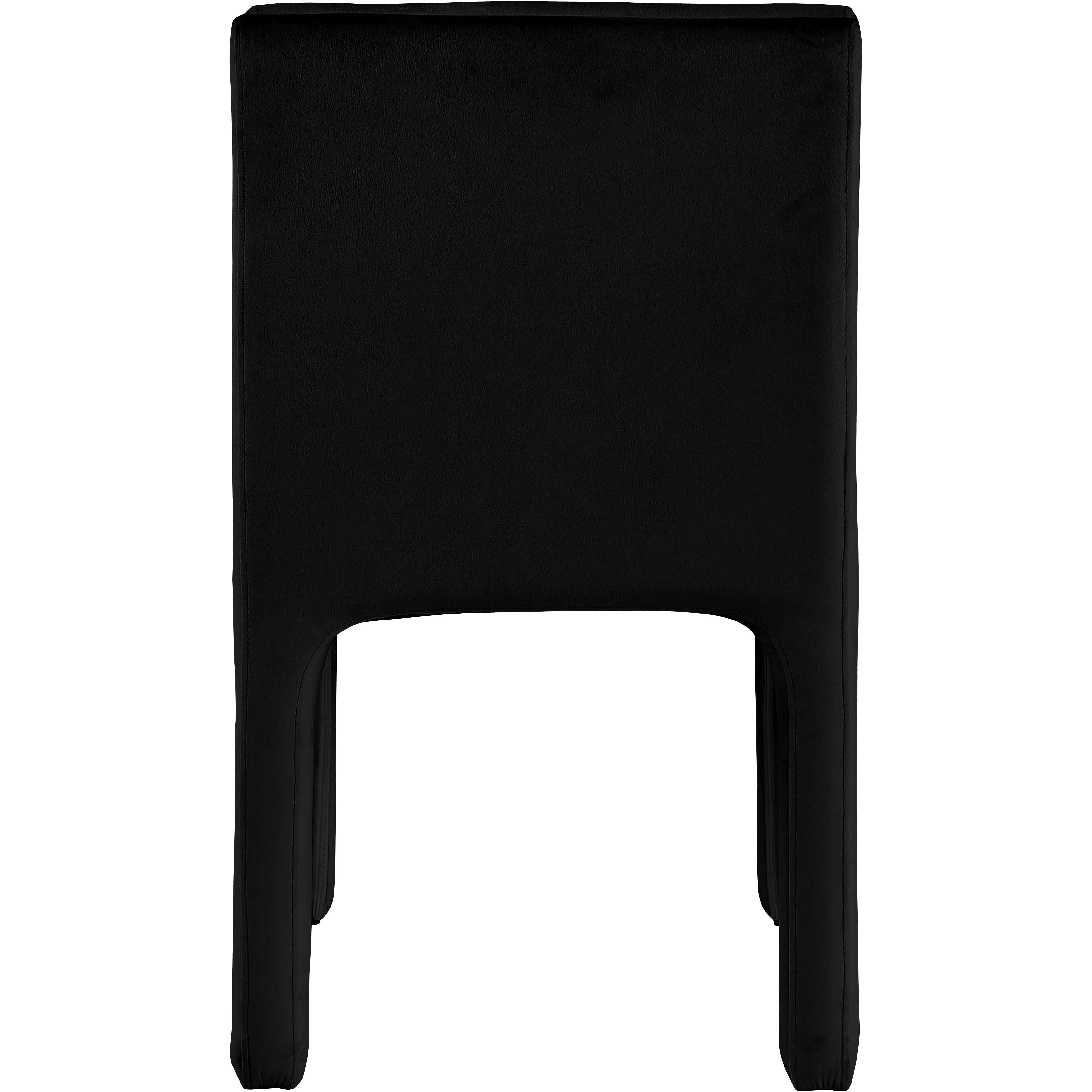 Meridian Kai Black Velvet Dining Chair
