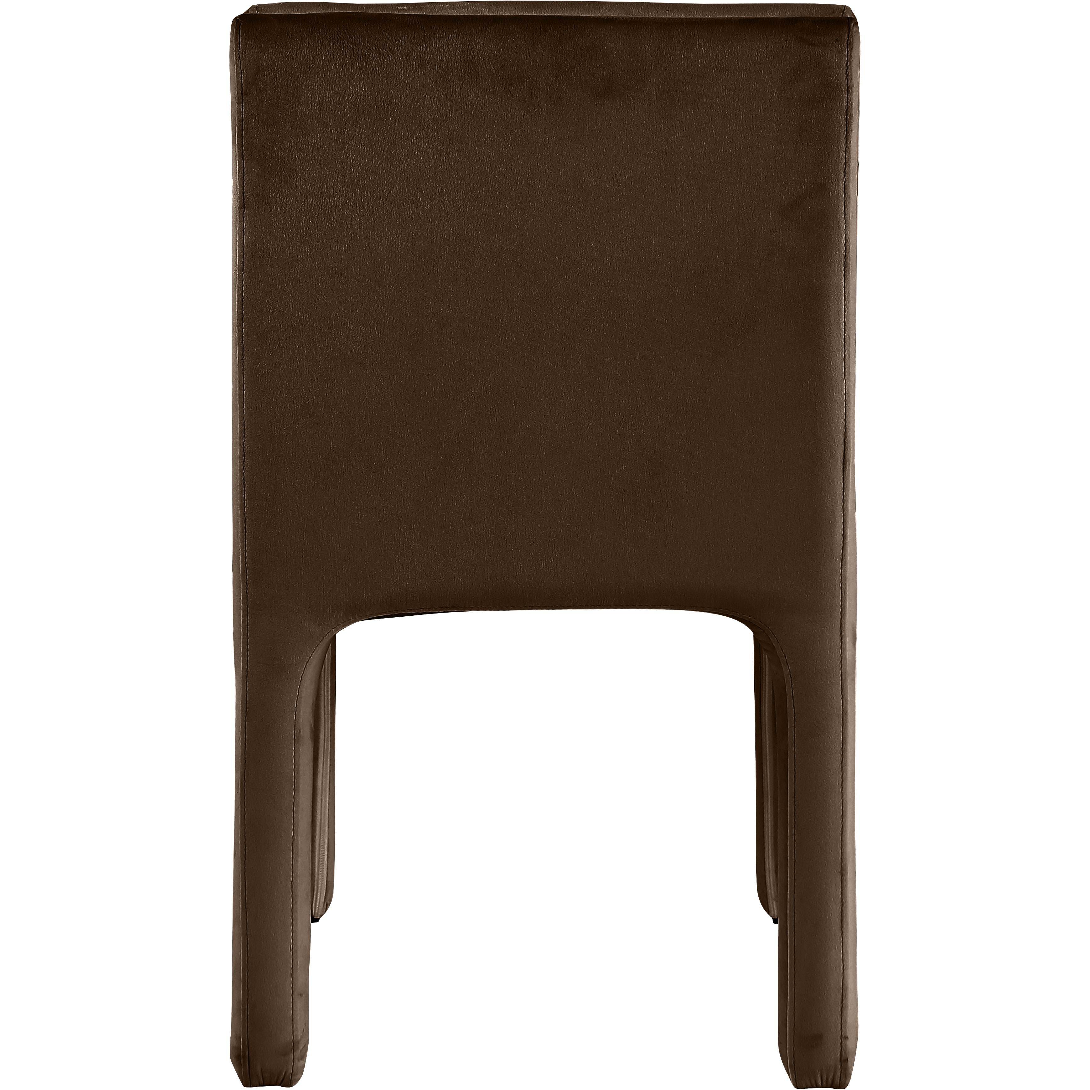 Meridian Kai Brown Velvet Dining Chair