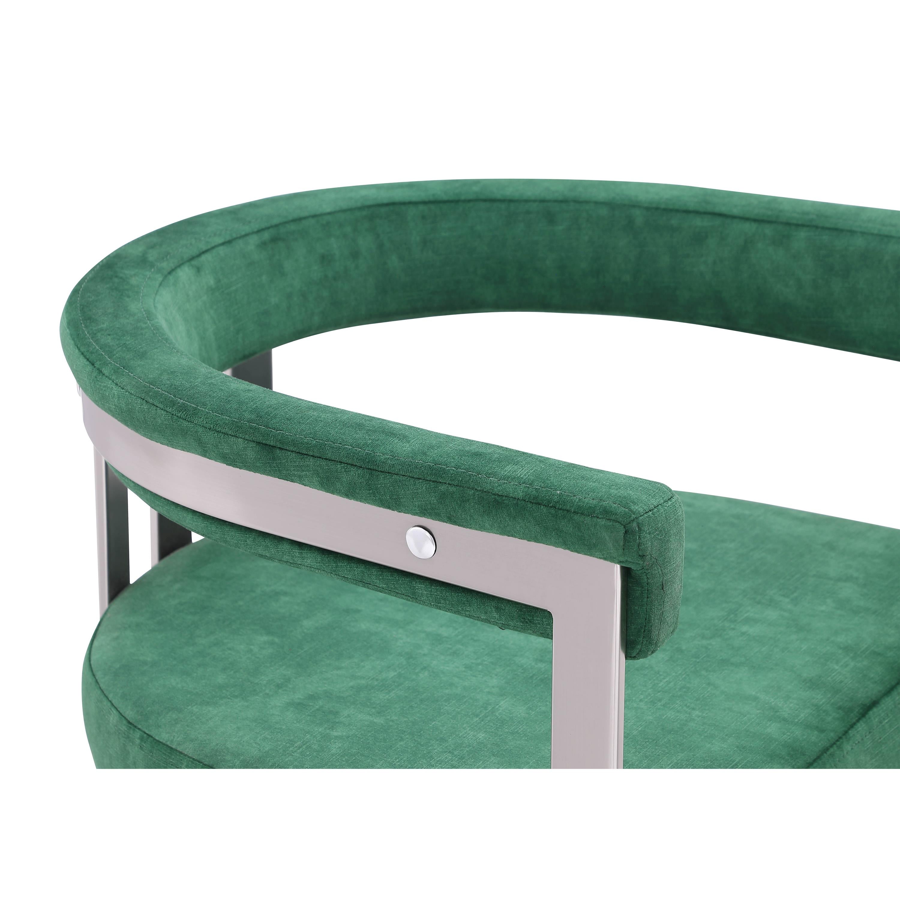 Meridian Marcello Green Velvet Dining Chair