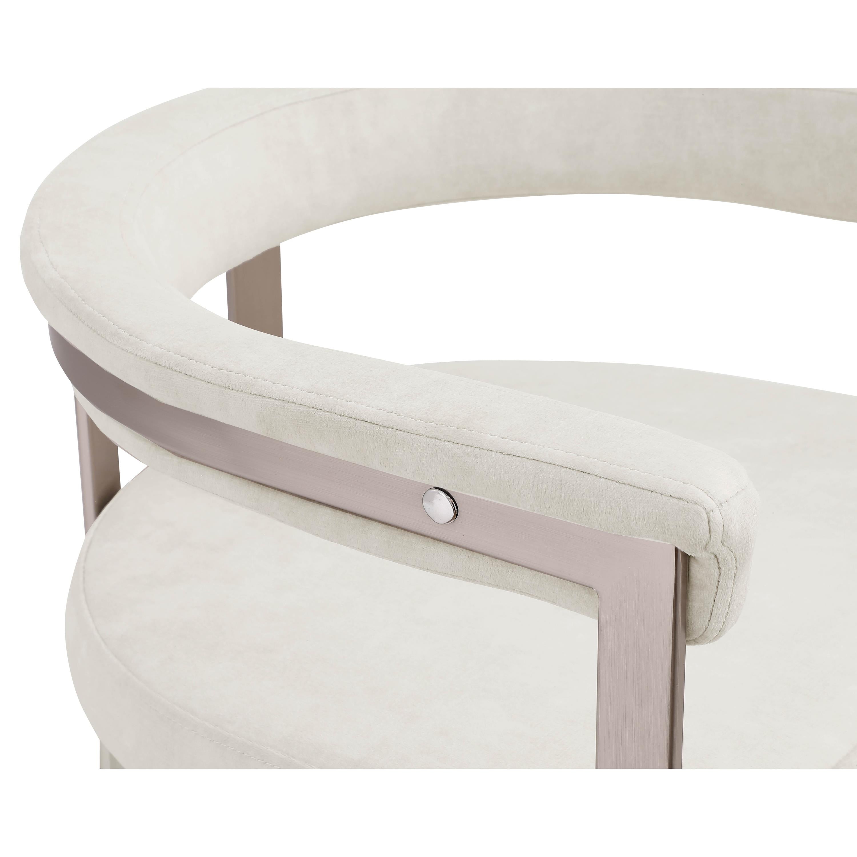 Meridian Marcello Stone Velvet Dining Chair