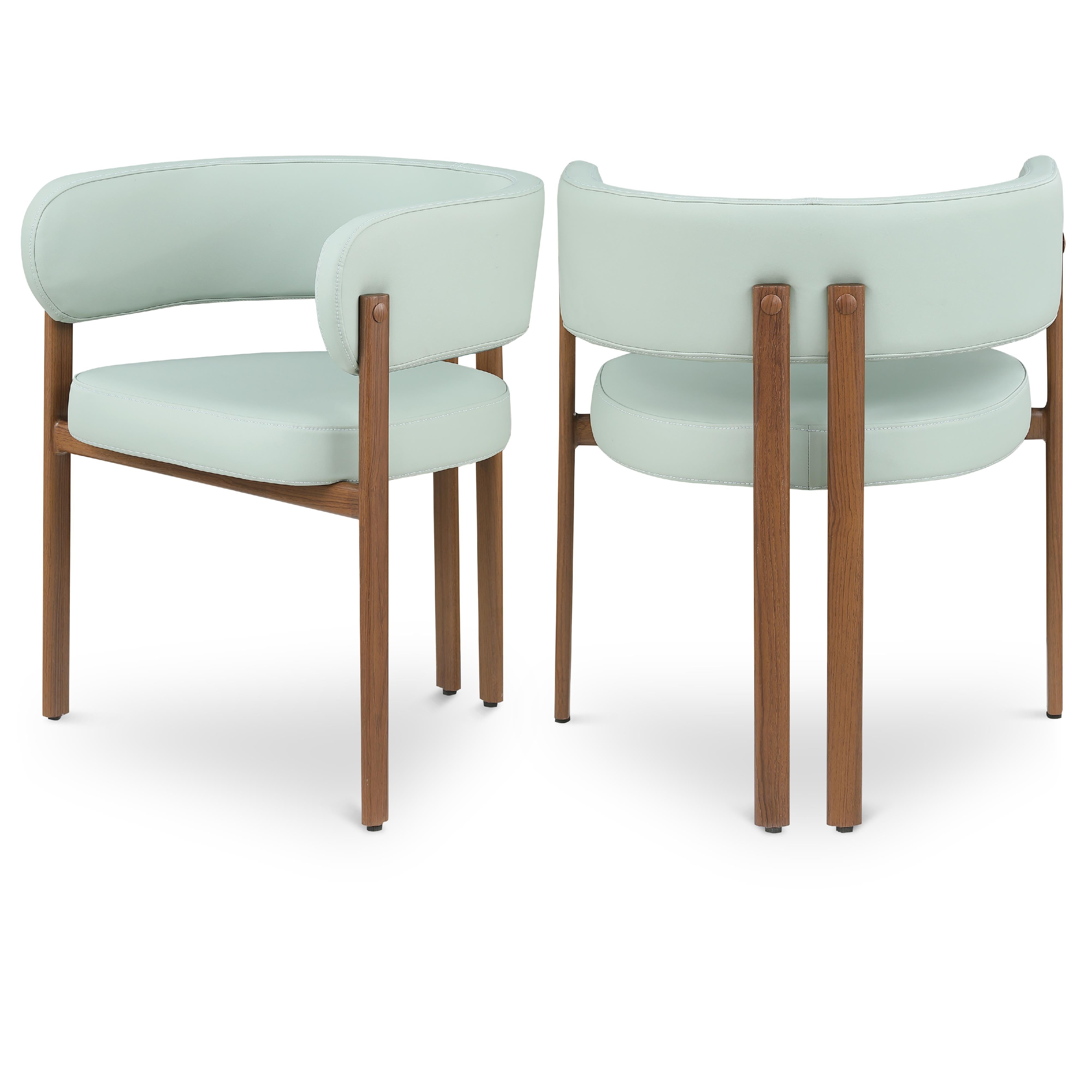 Meridian Gideon Mint Green Vegan Leather Dining Chair