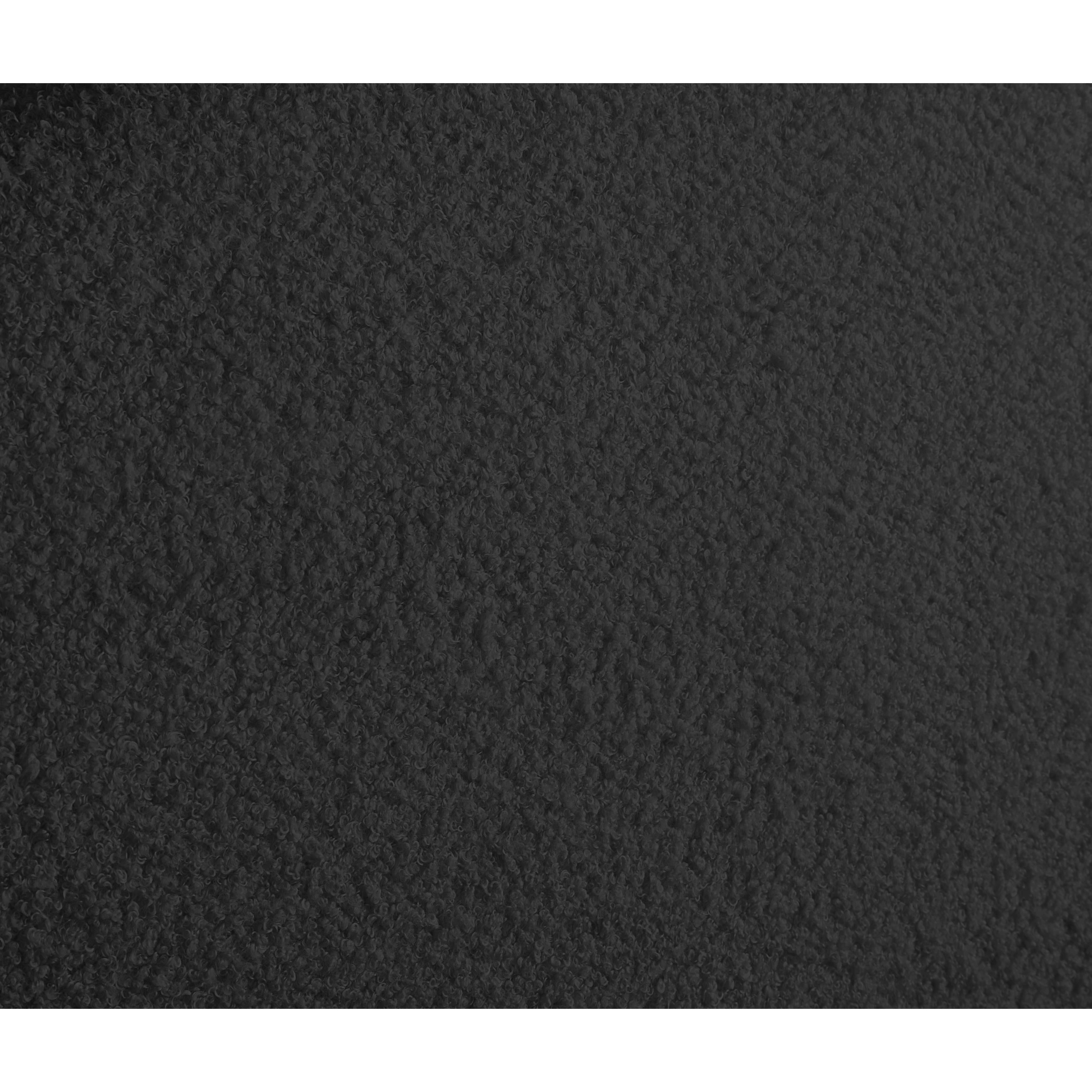 Meridian Dane Black Teddy Fabric Queen Bed (3 Boxes)