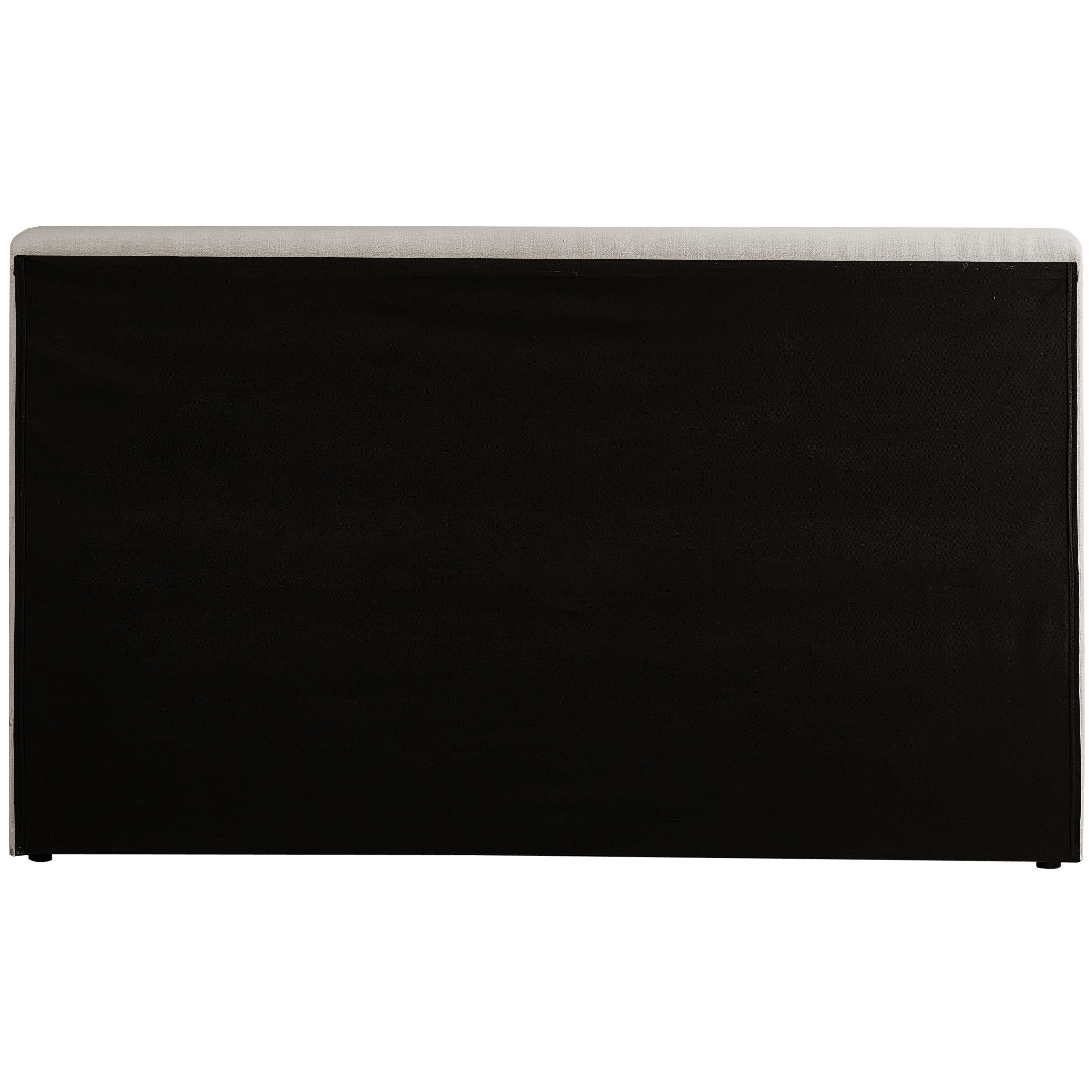 Meridian Devin Cream Linen Textured Fabric King Bed