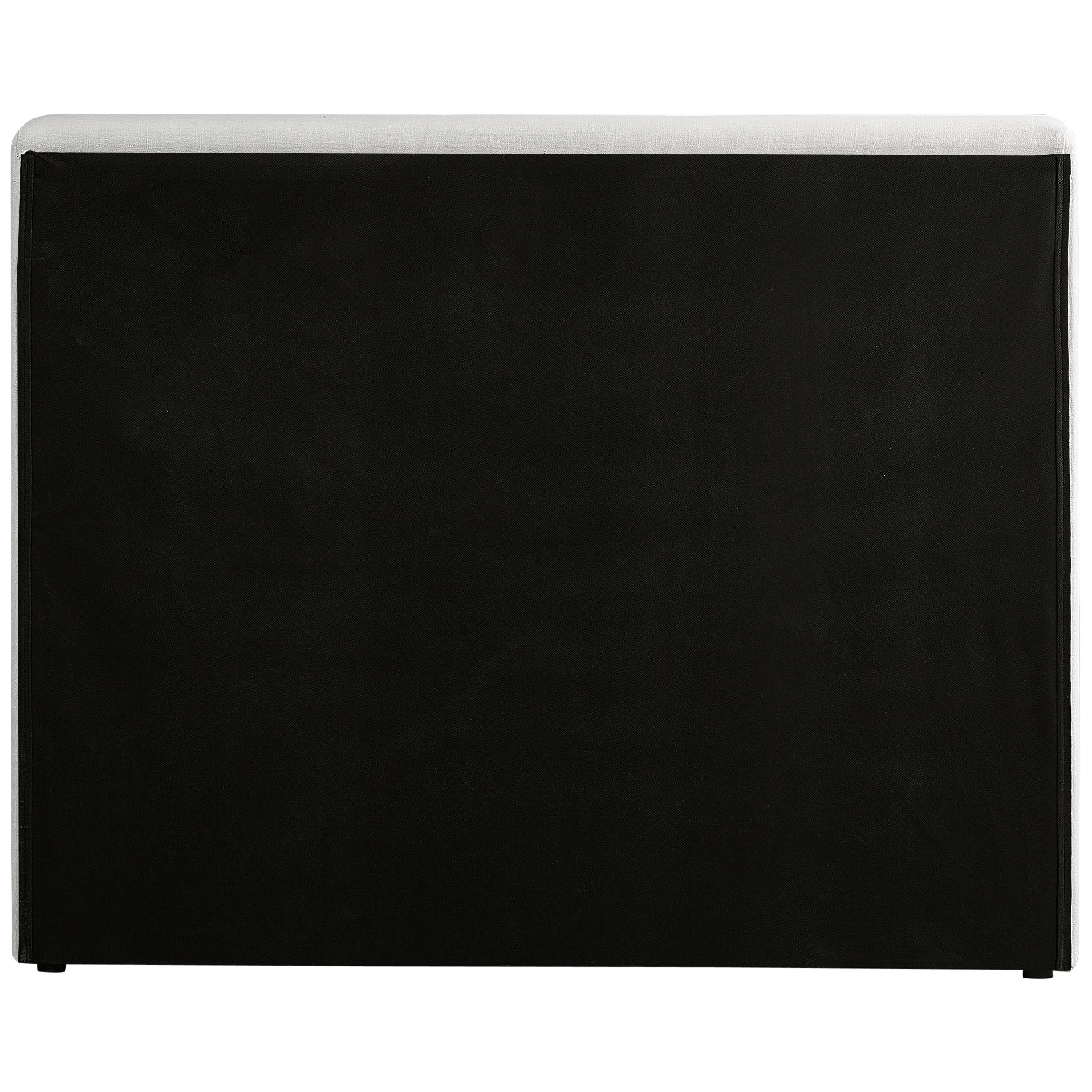 Meridian Devin Cream Linen Textured Fabric Twin Bed