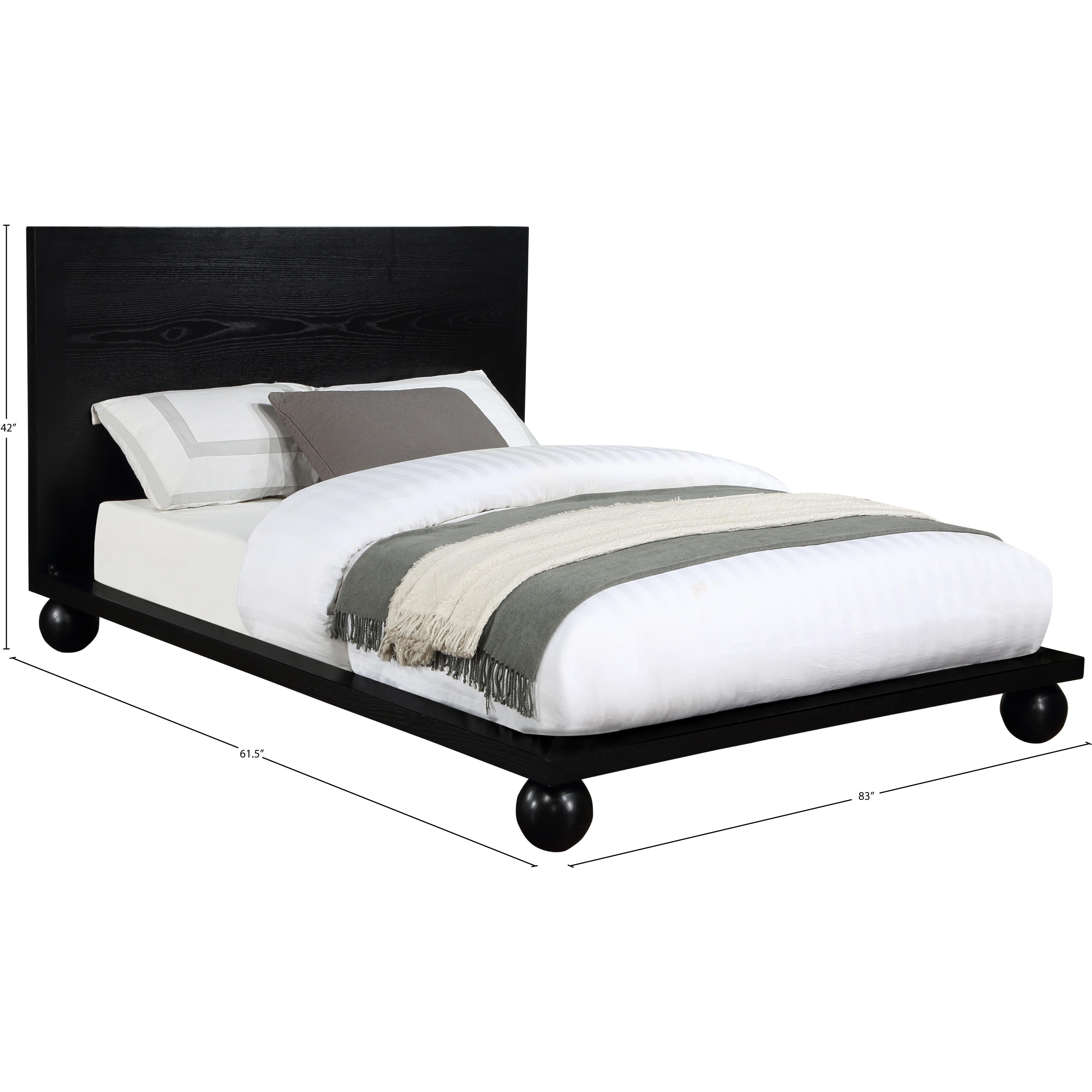 Meridian Kent Black Queen Bed (3 Boxes)