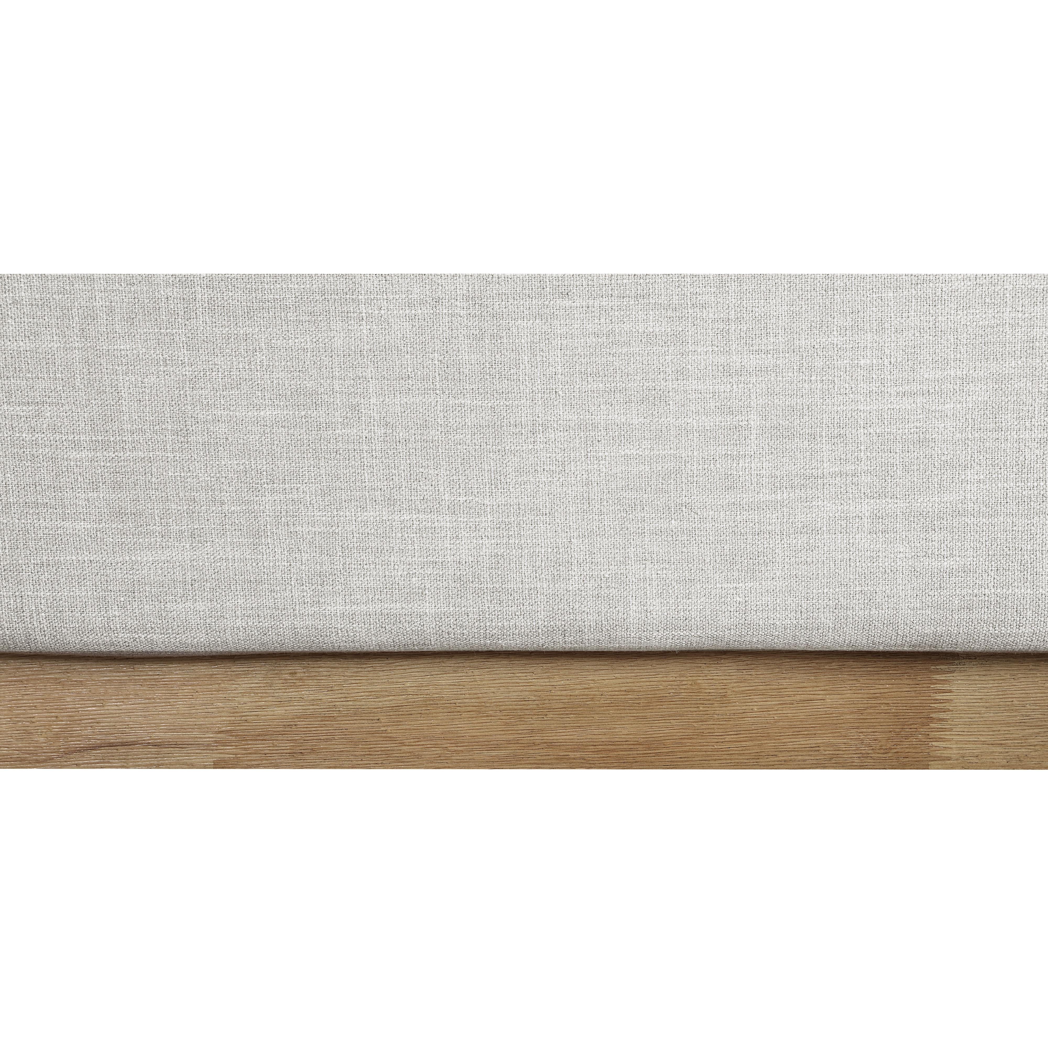 Meridian Logan Cream Linen Textured Fabric King Bed