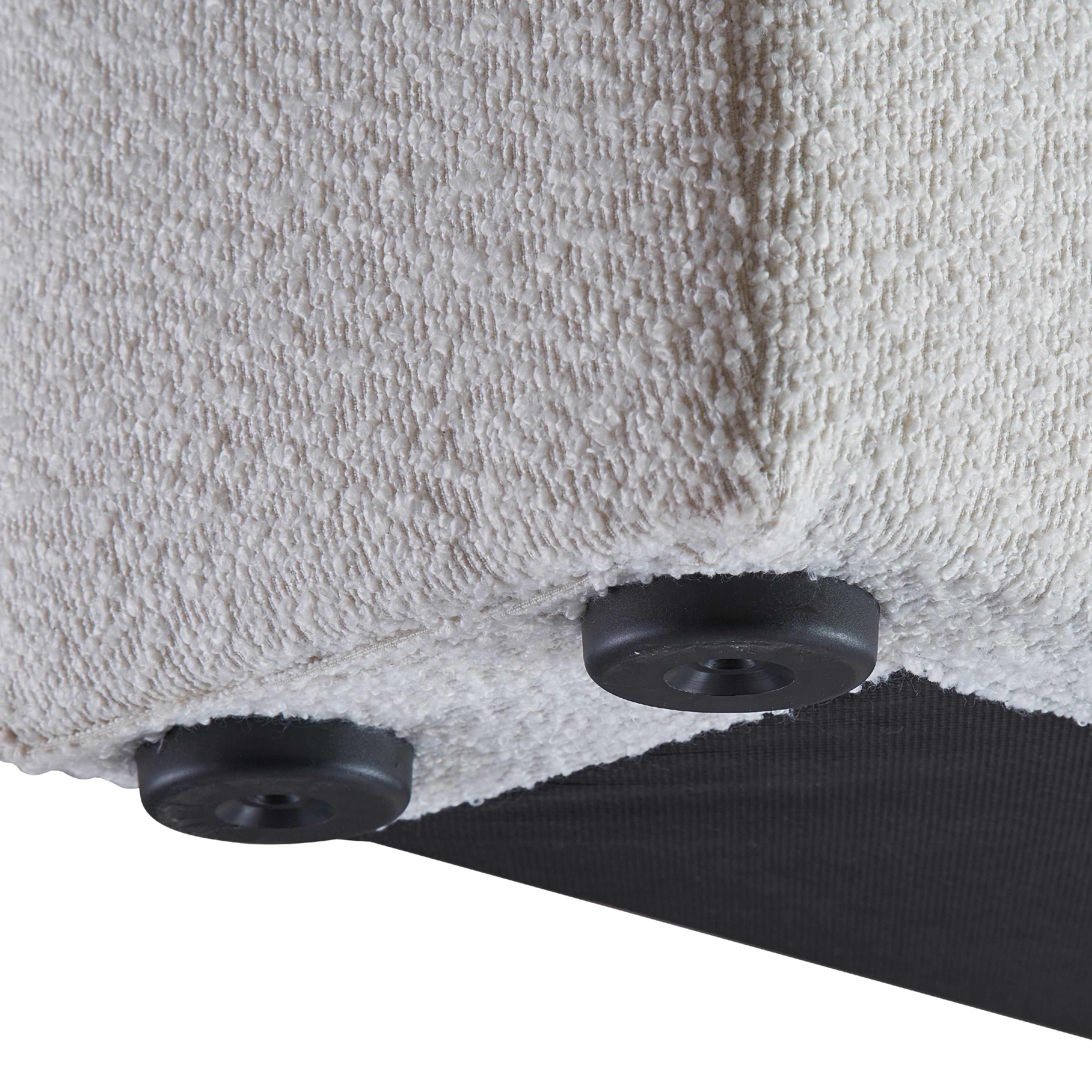 Meridian Terra Cream Boucle Fabric Twin Bed