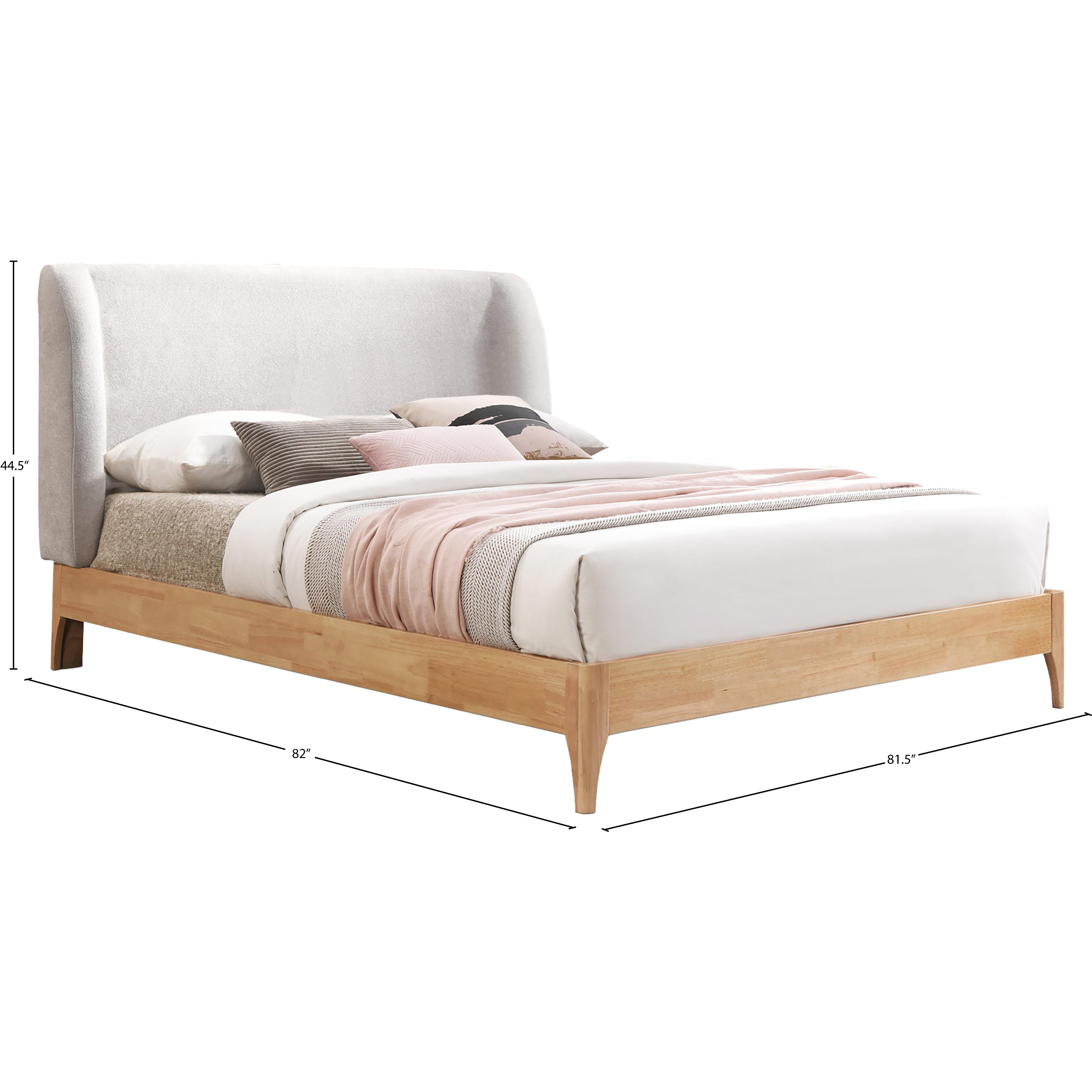 Meridian Ventura Grey Polyester Fabric King Bed