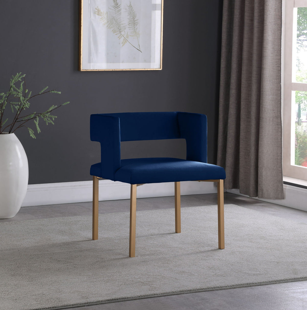 Caleb - Dining Chair (Set of 2) with Gold Legs