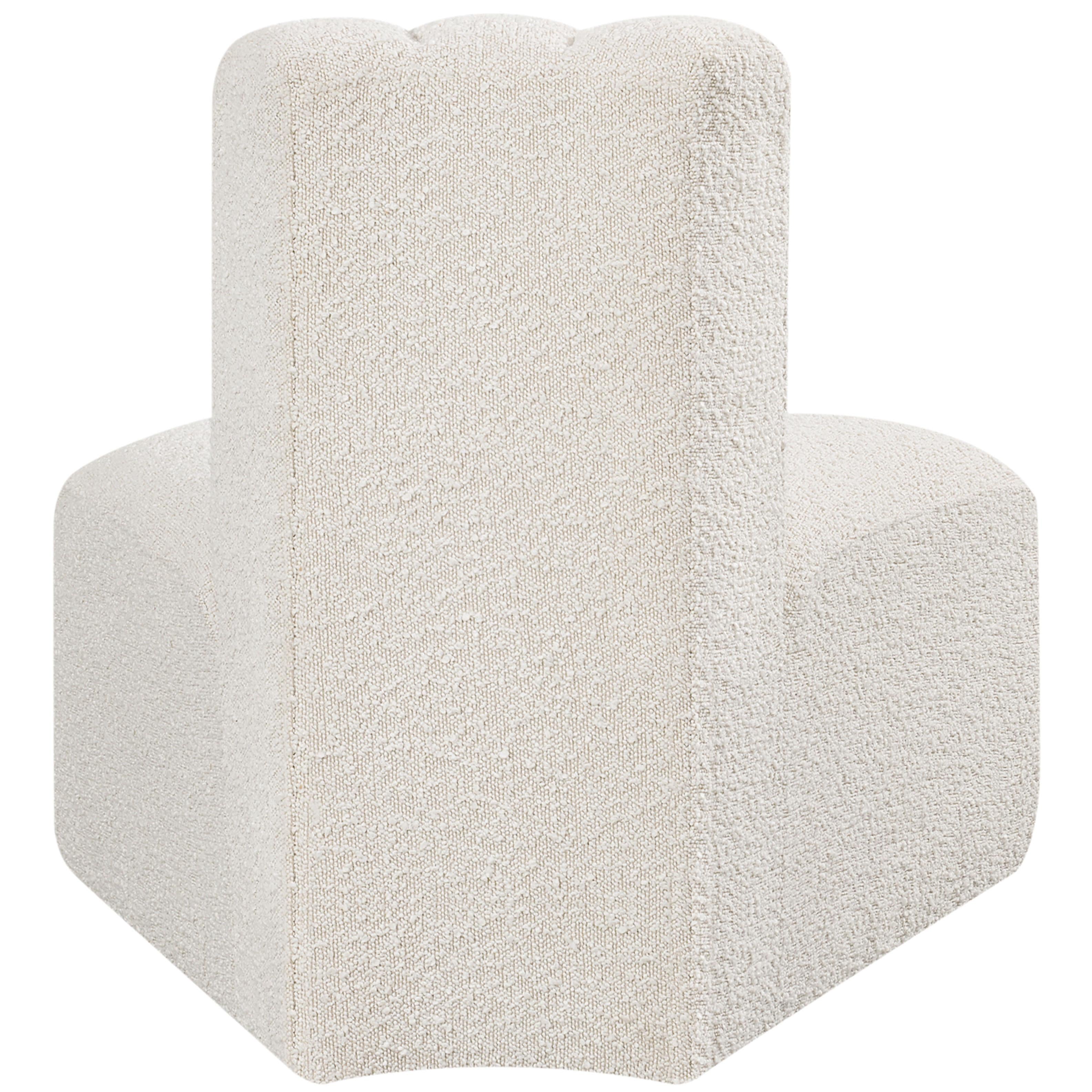 Meridian Arc Cream Boucle Fabric Reverse Corner