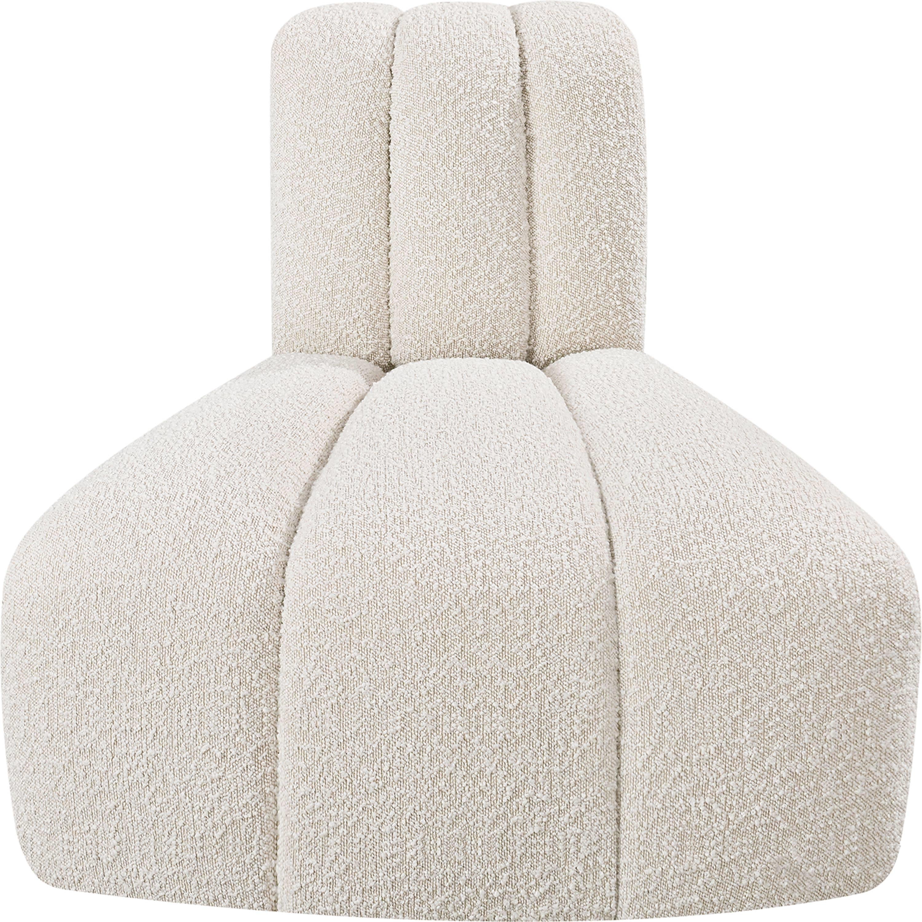 Meridian Arc Cream Boucle Fabric Reverse Corner