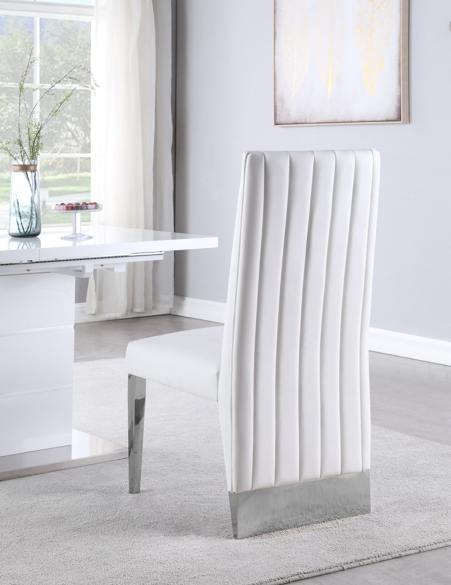 Porsha - Dining Chair (Set of 2) - Chrome Base